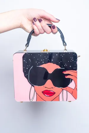 Afro Girl Acrylic Clutch