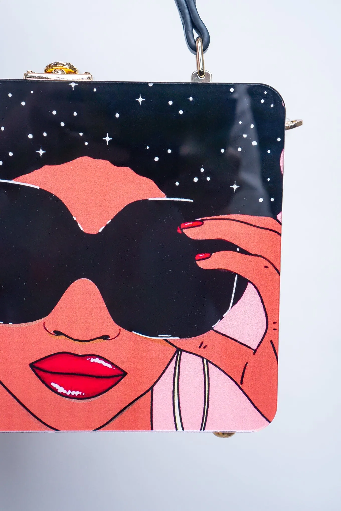 Afro Girl Acrylic Clutch