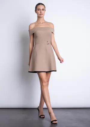 Amaya Knit Mini Dress - Shiitake