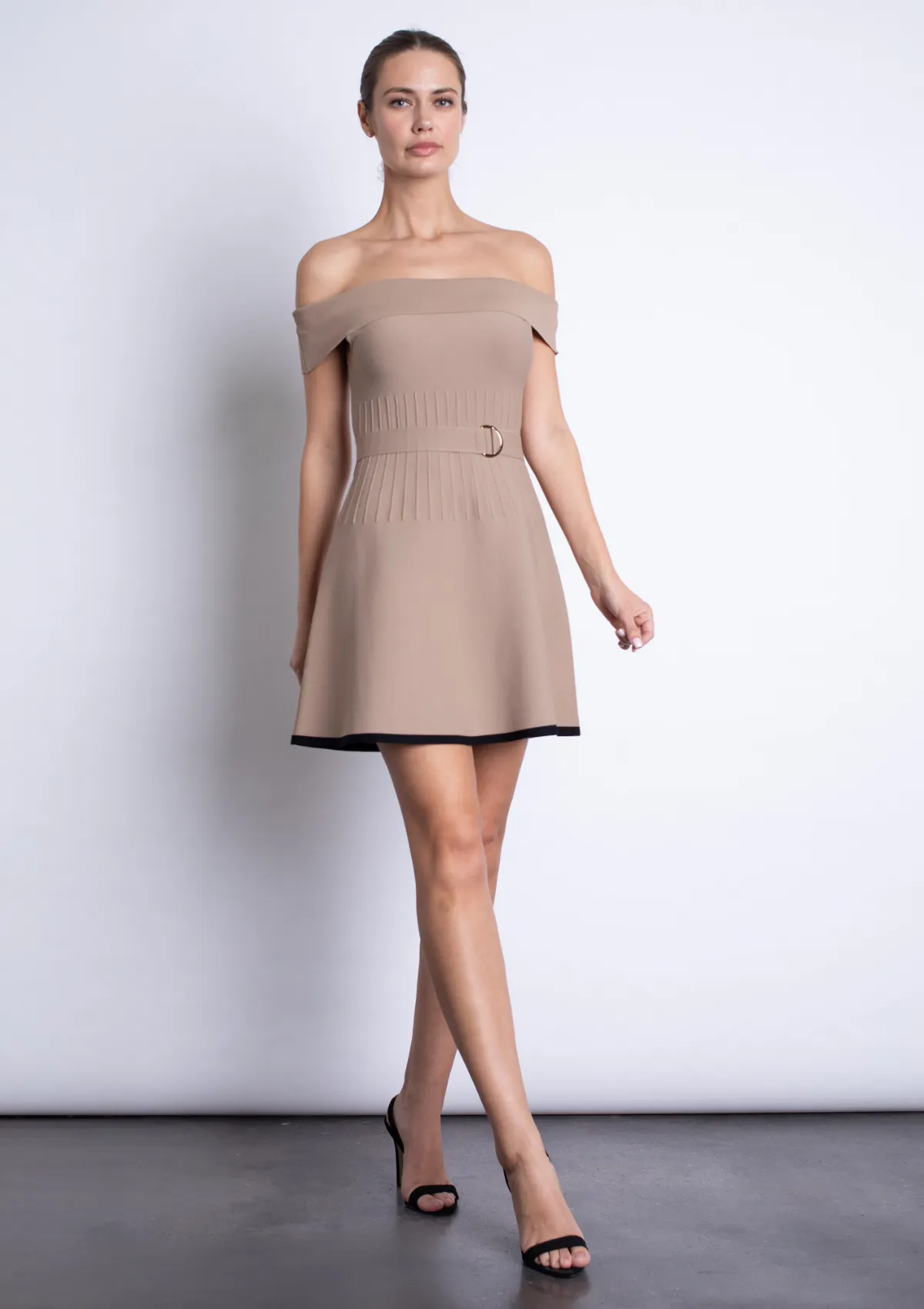 Amaya Knit Mini Dress - Shiitake