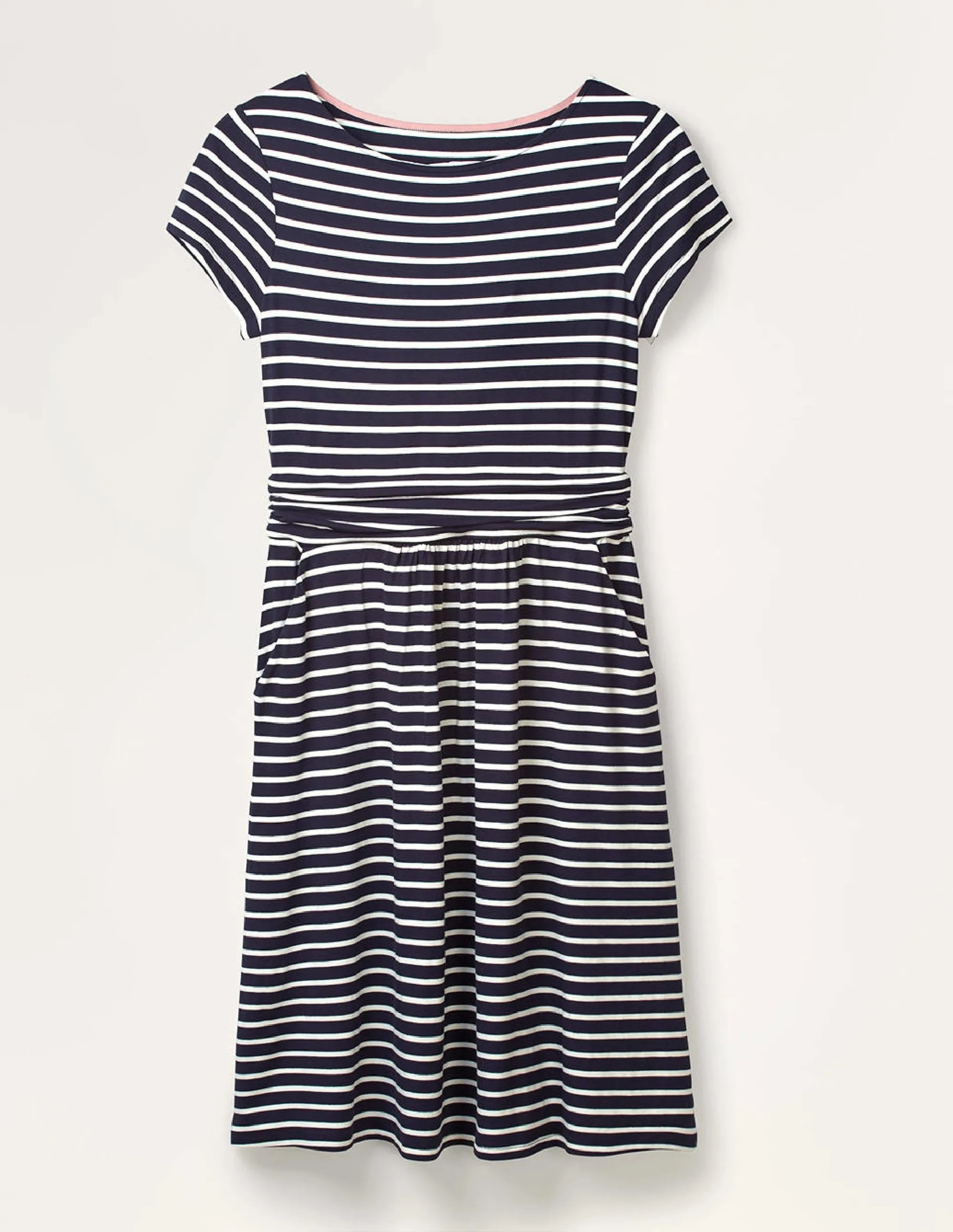 Amelie Jersey Dress-Navy/Ivory