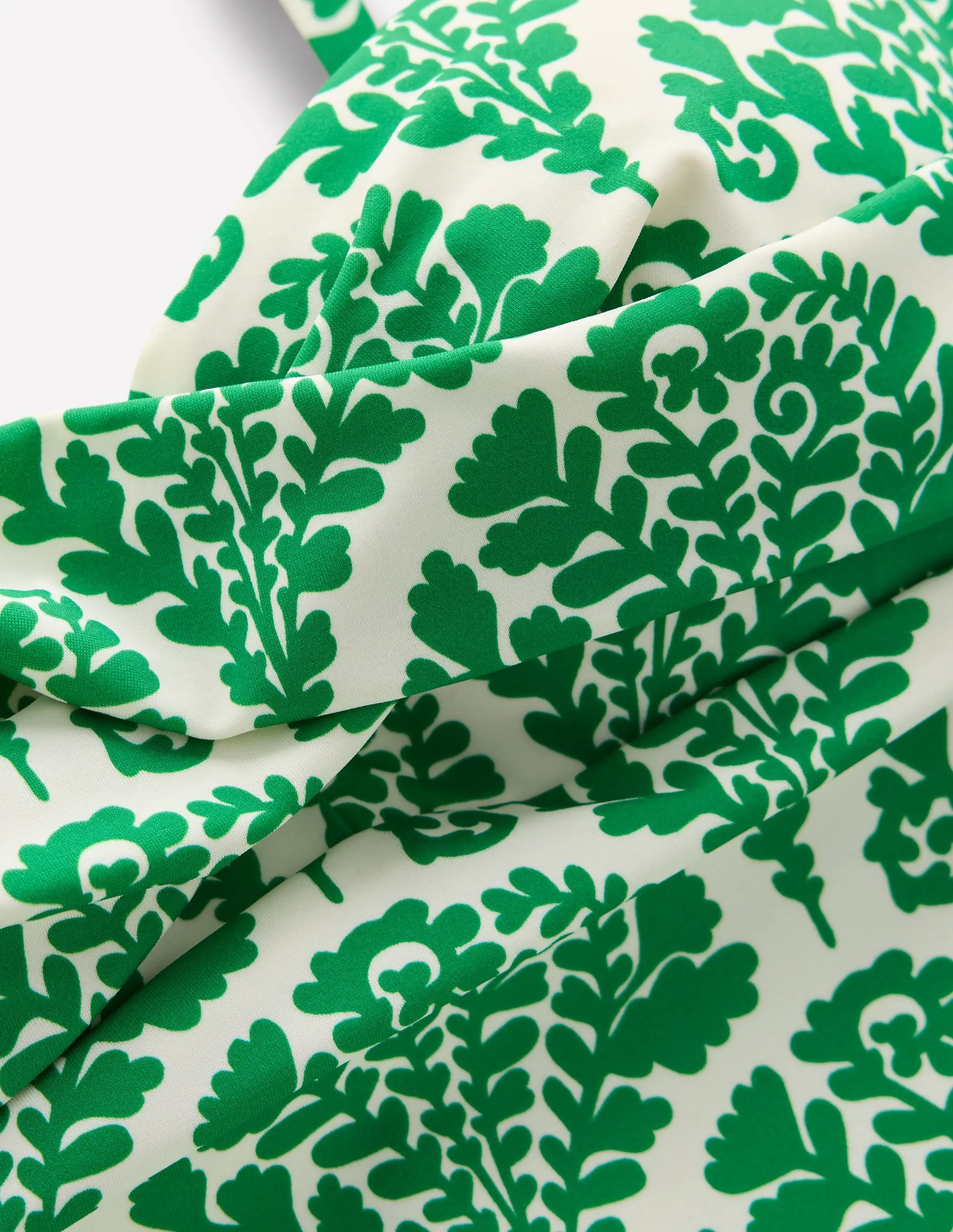 Andros Twist Front Swimsuit-Rich Emerald. Blossomy