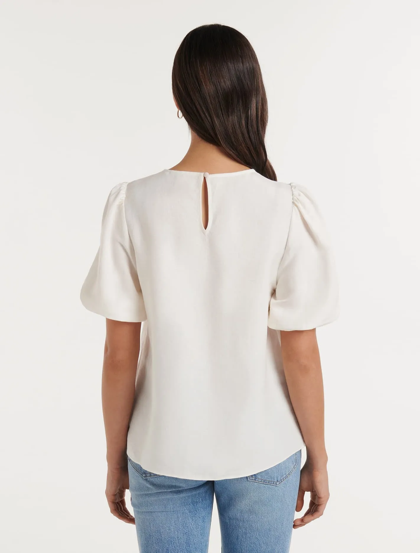 Ash Cutwork Yoke Blouse
