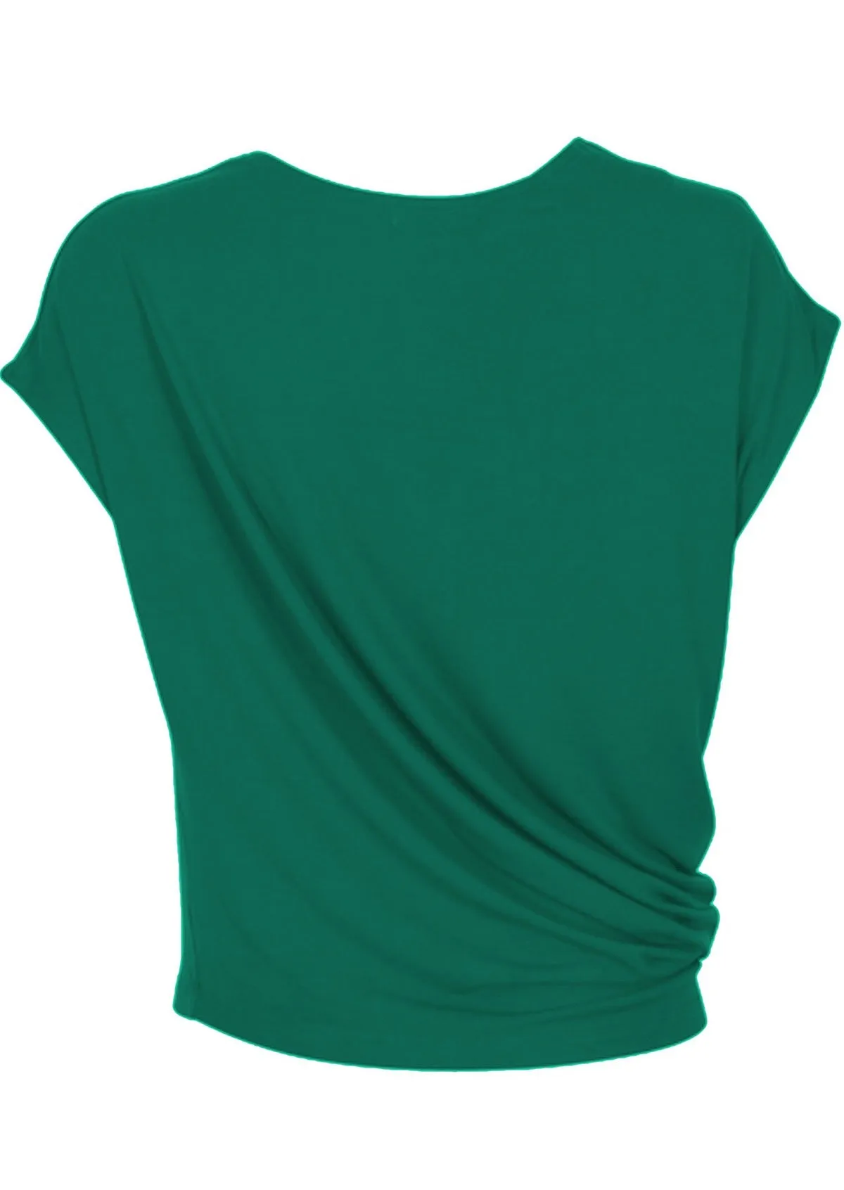 Asymmetrical Rayon Top Jade Green
