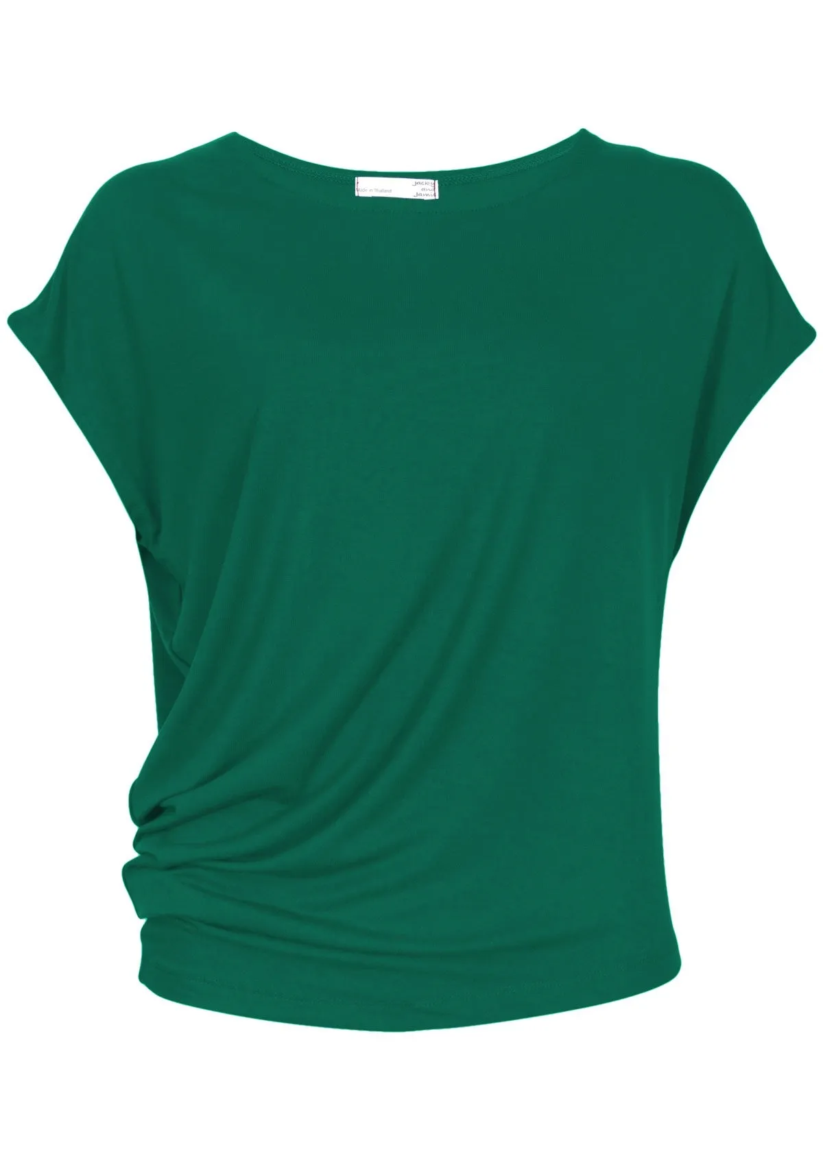 Asymmetrical Rayon Top Jade Green