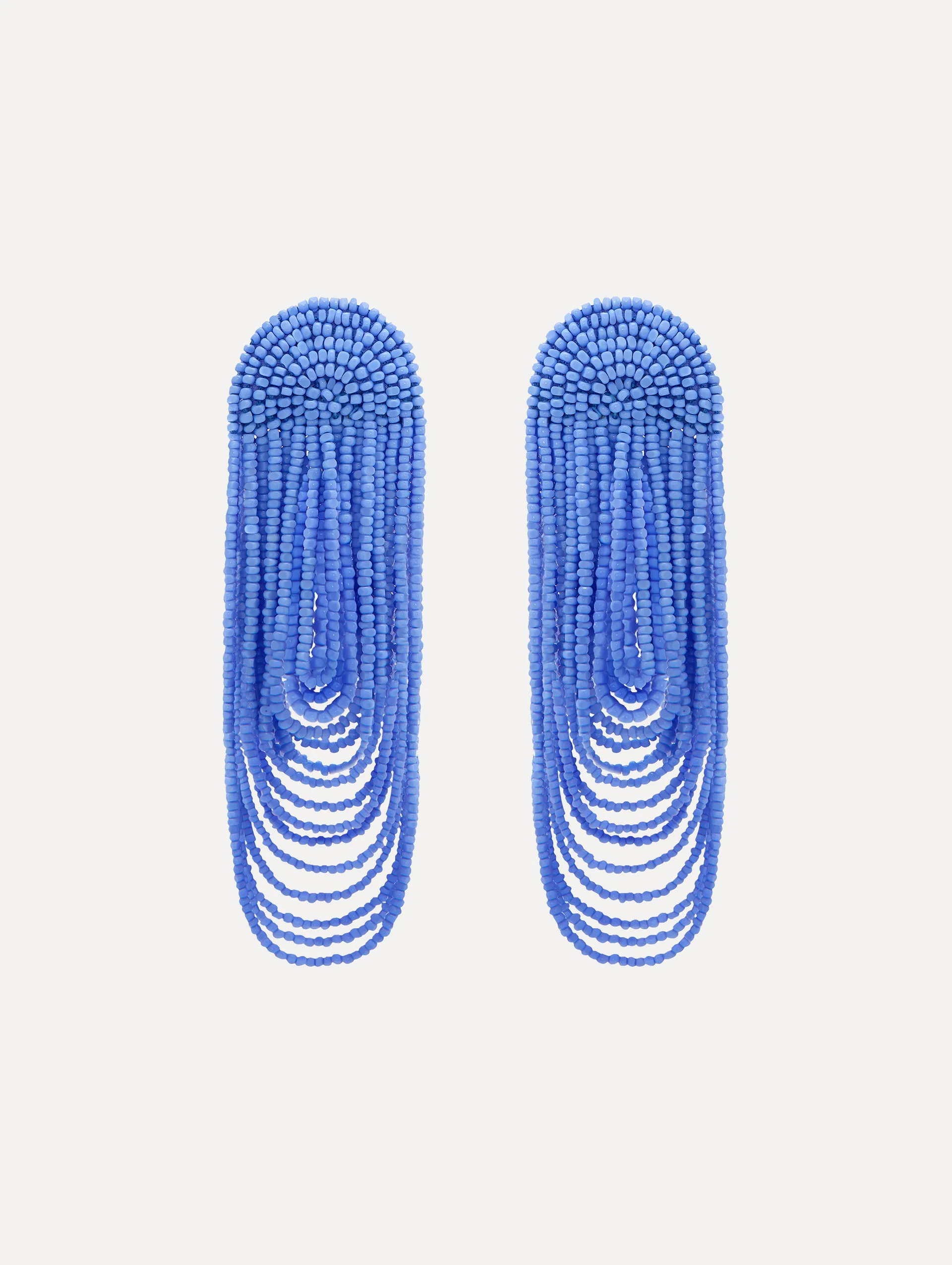 Beaded Curtain Clip-On Earrings