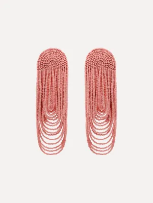 Beaded Curtain Clip-On Earrings