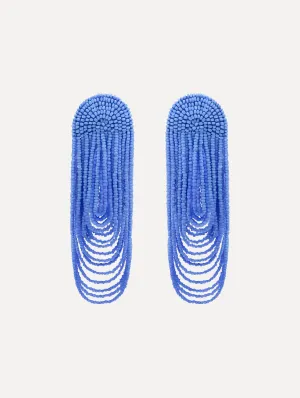 Beaded Curtain Clip-On Earrings