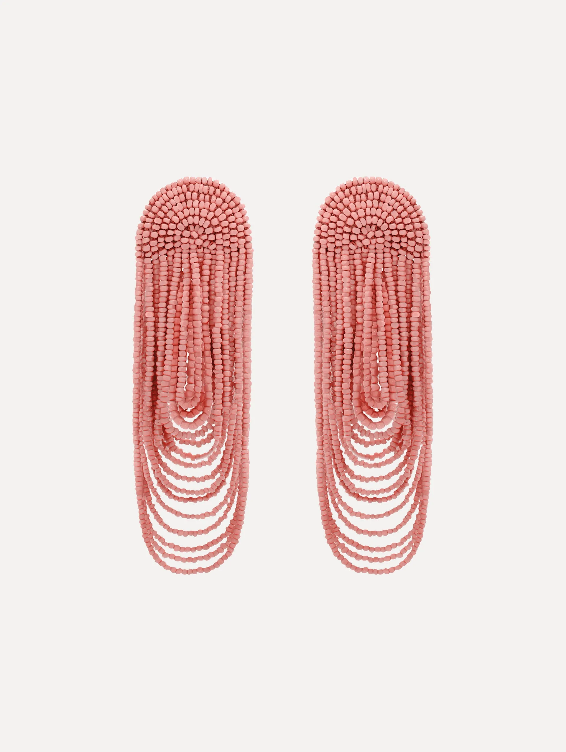 Beaded Curtain Clip-On Earrings