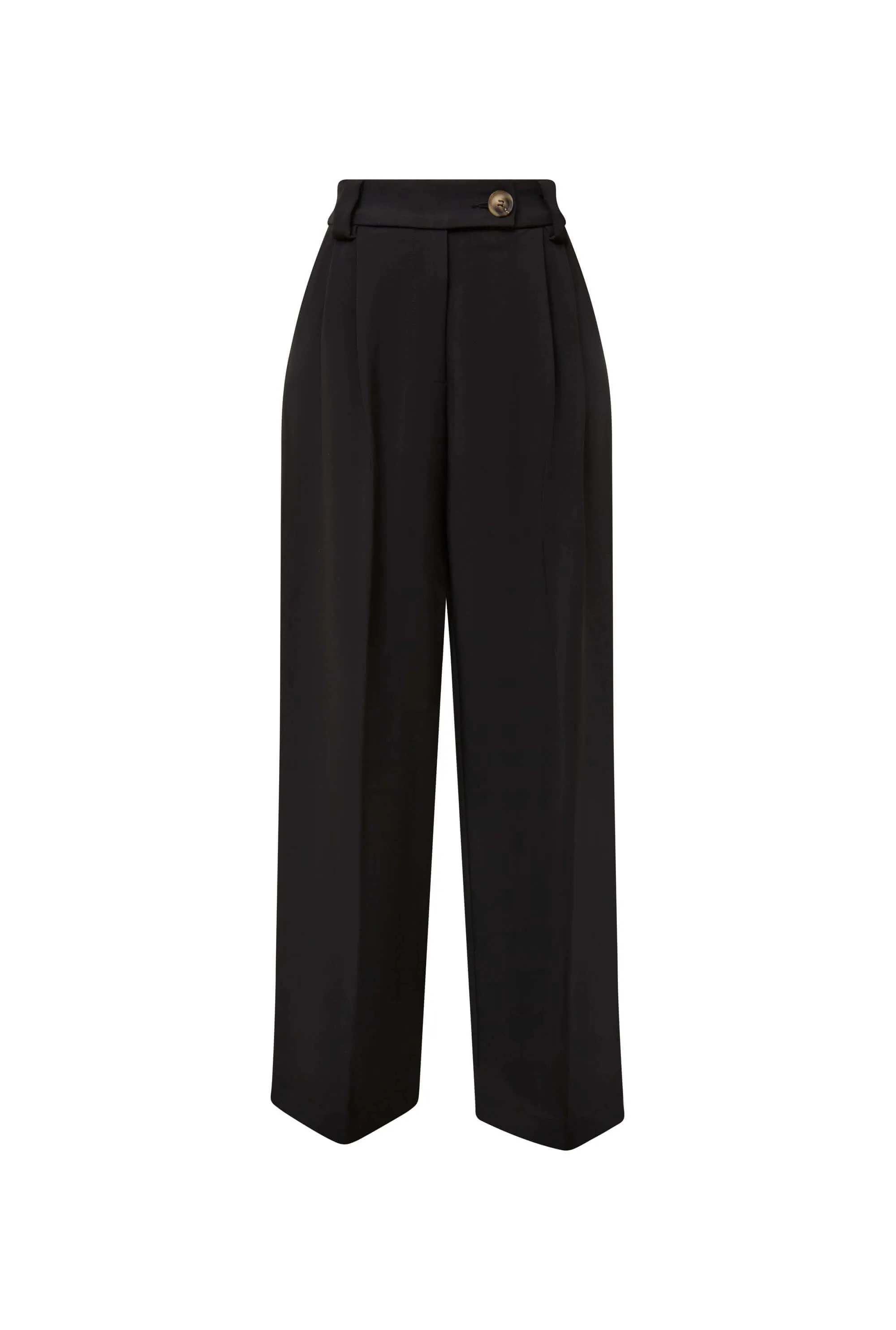 Button Black Trousers