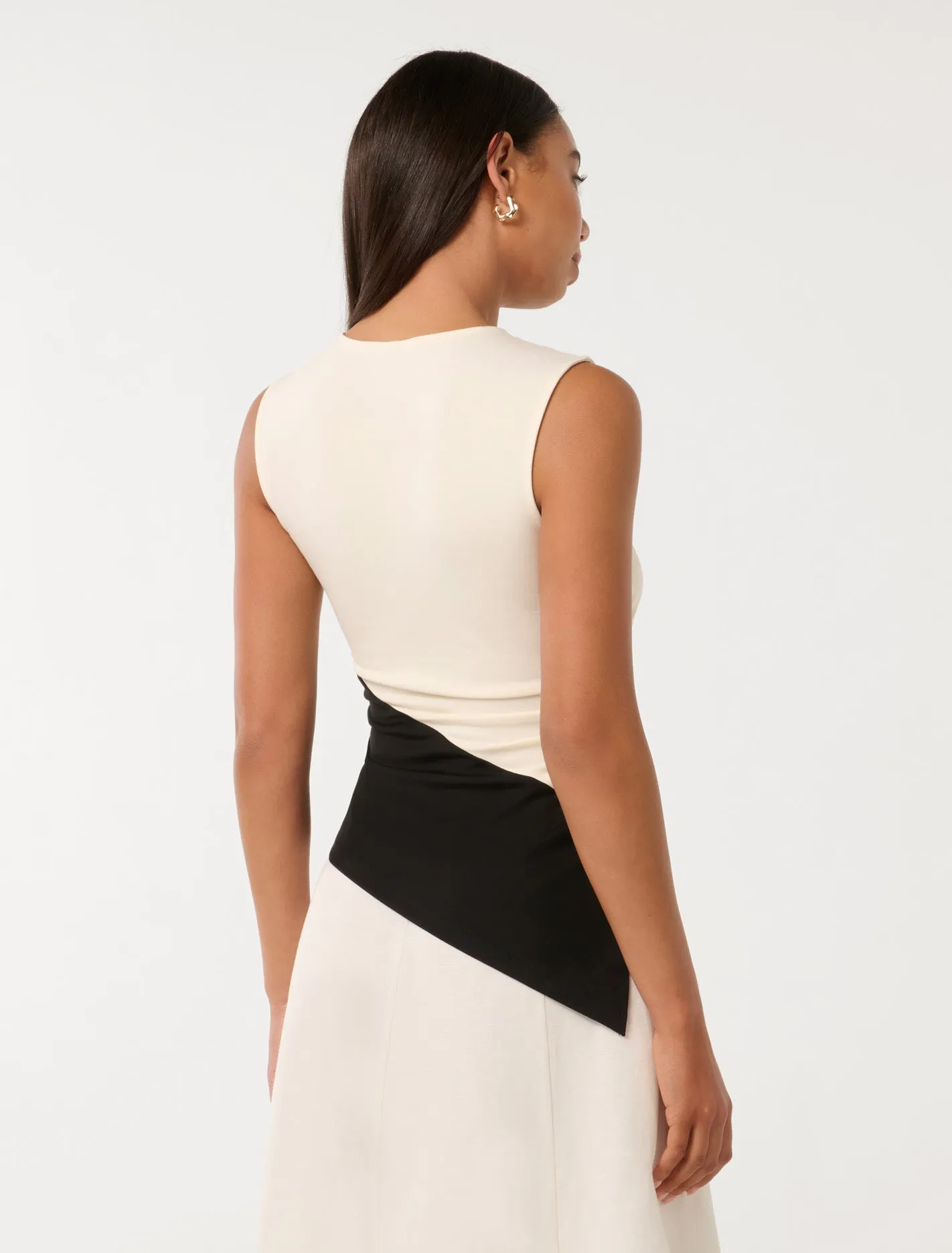 Camryn Two Tone Asym Top