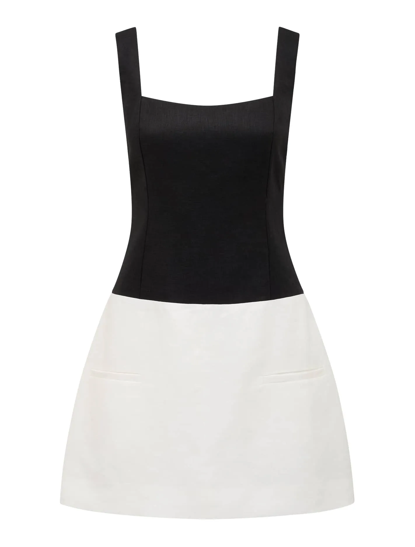 Cassie Contrast Linen Mini Dress