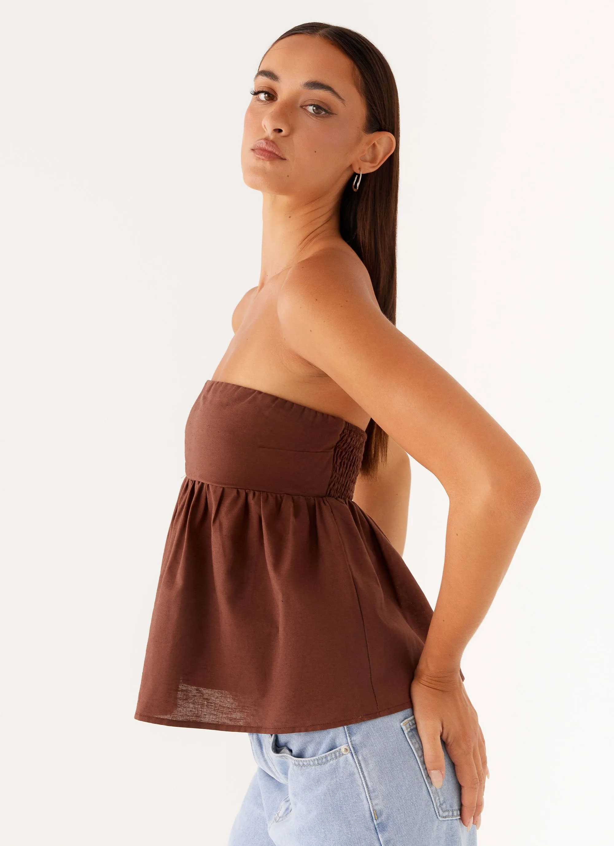 Cassie Tube Top - Chocolate