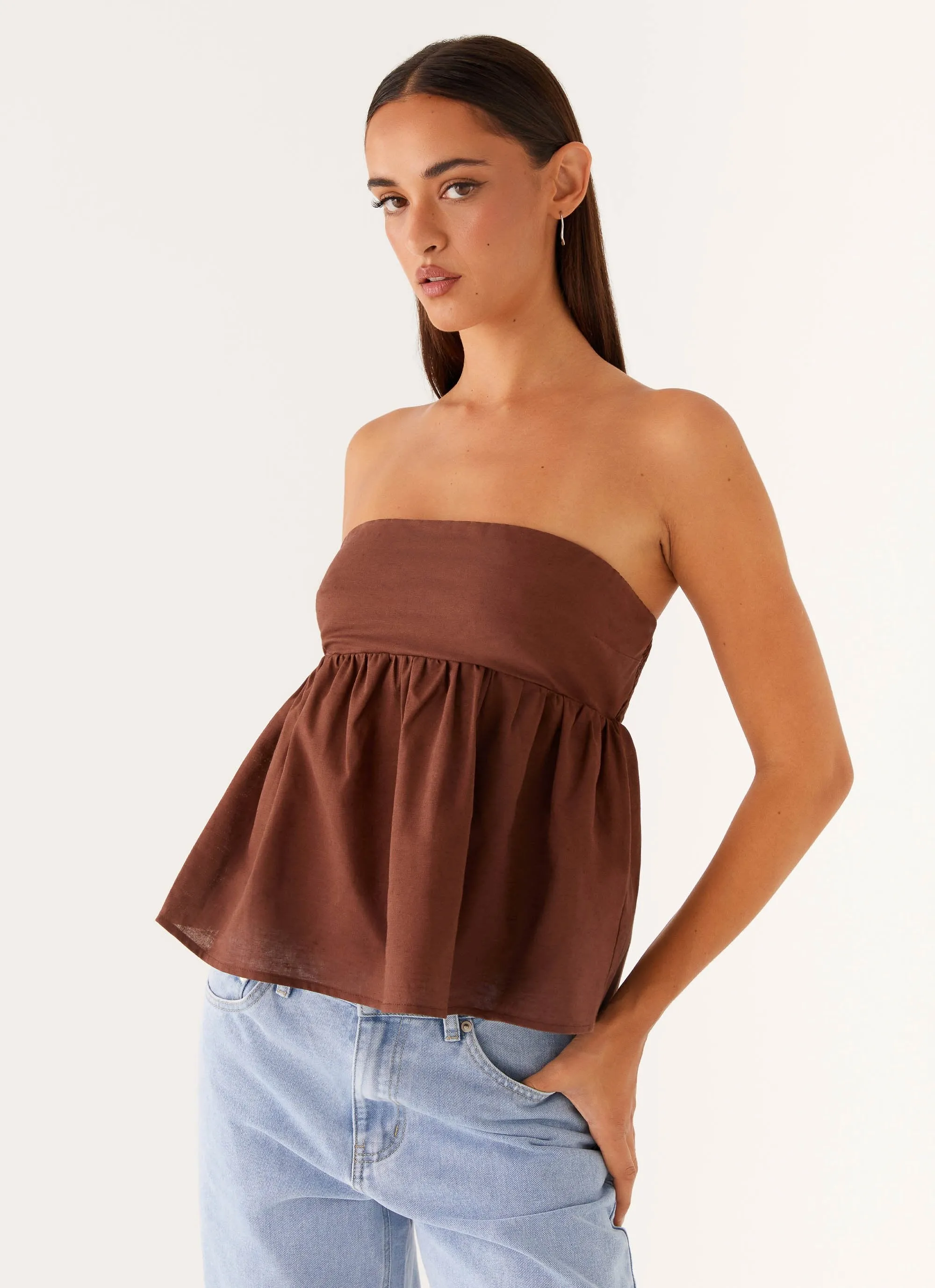 Cassie Tube Top - Chocolate