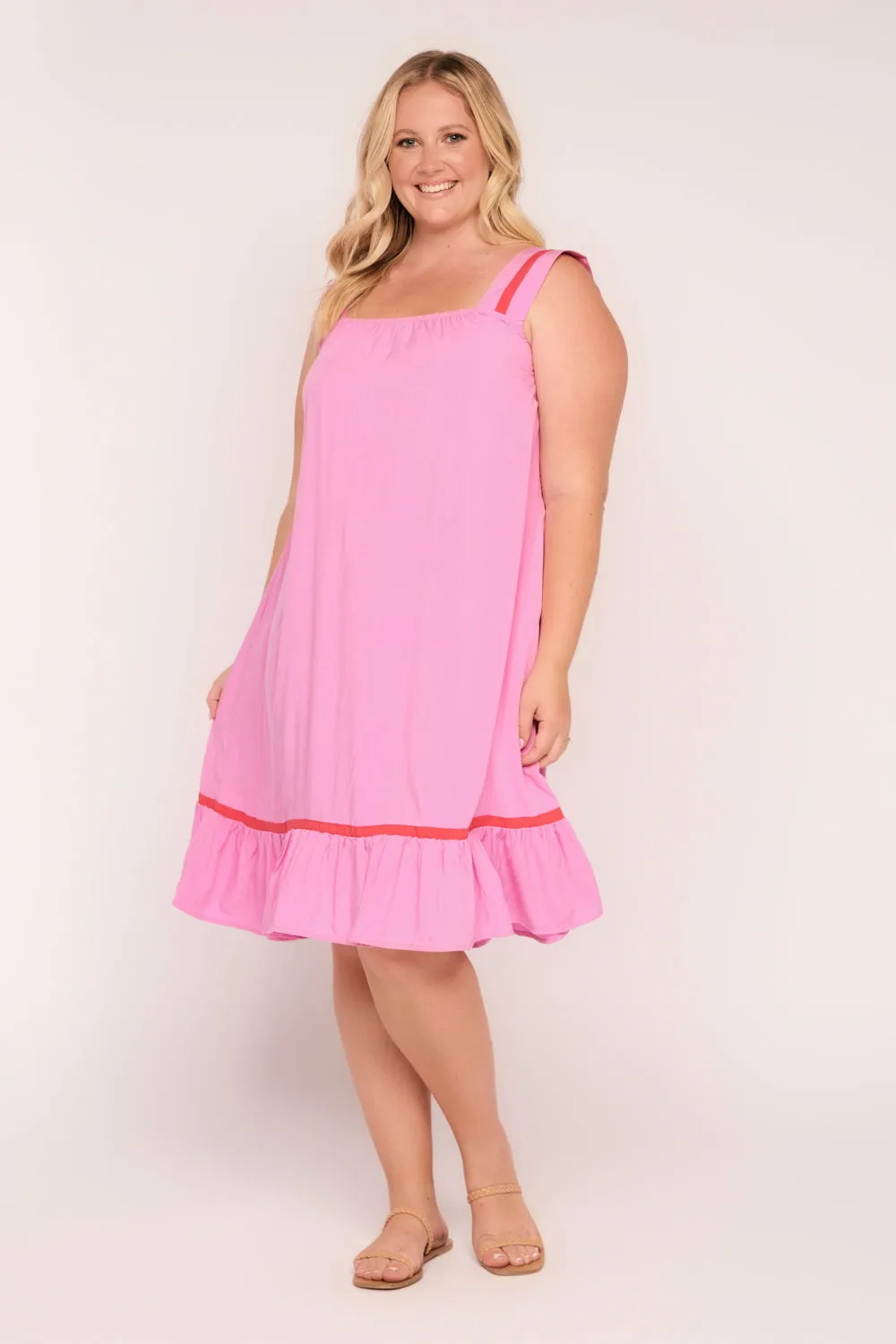 Celia Short Dress in Blushing Berries
