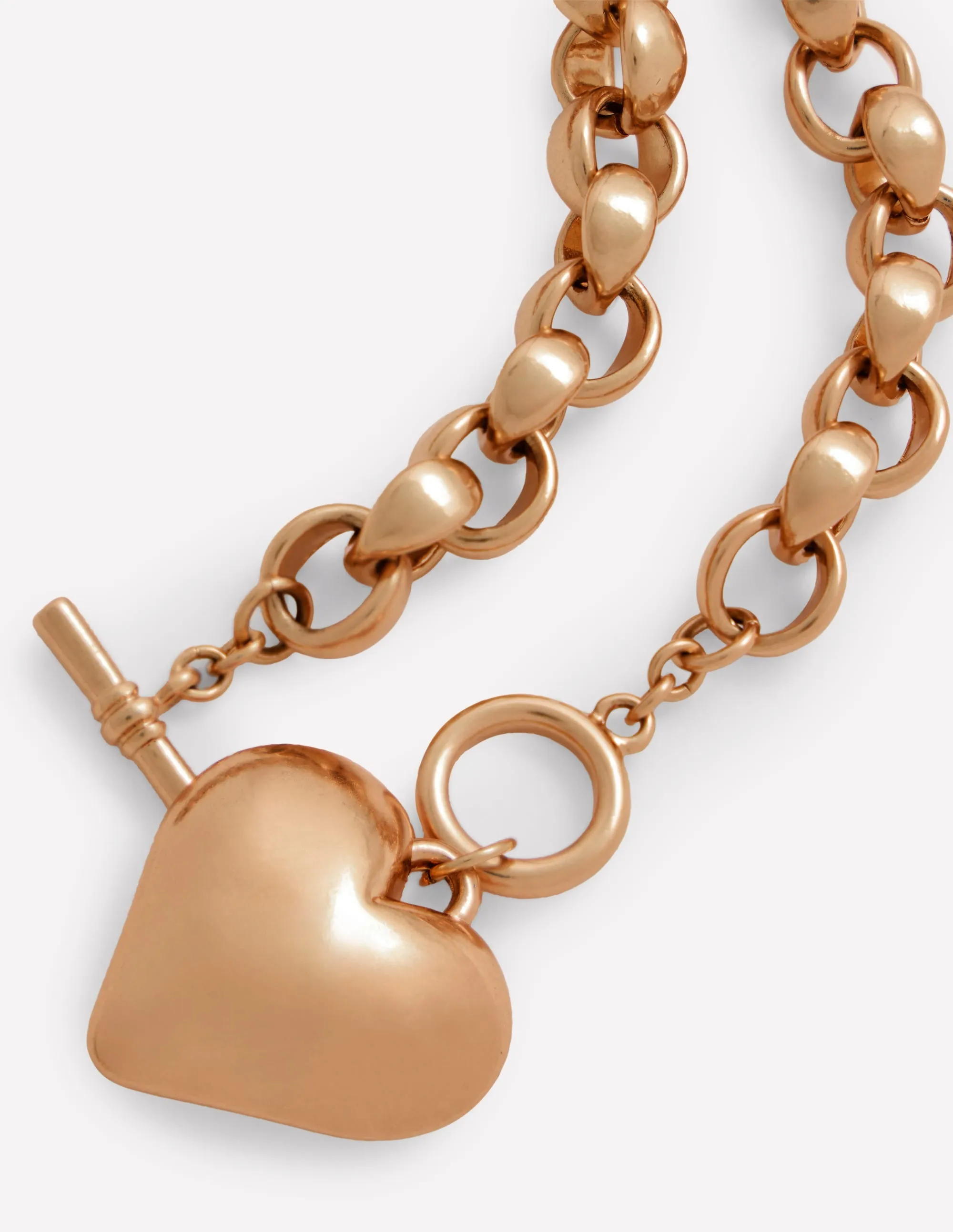 Chunky Heart Necklace-Gold