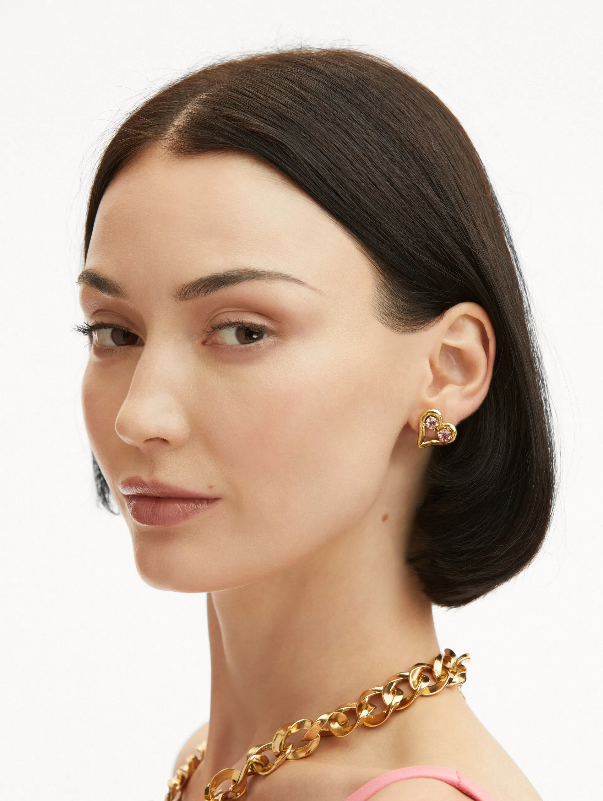 Crystal Heart Earrings
