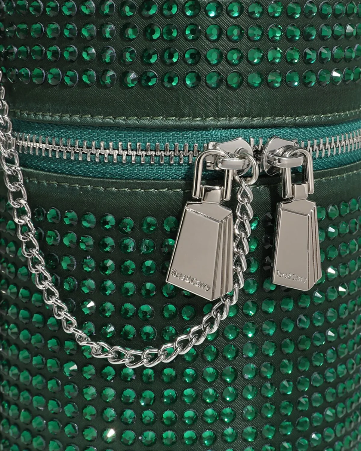 Crystal Mini Barrel Bag in Green