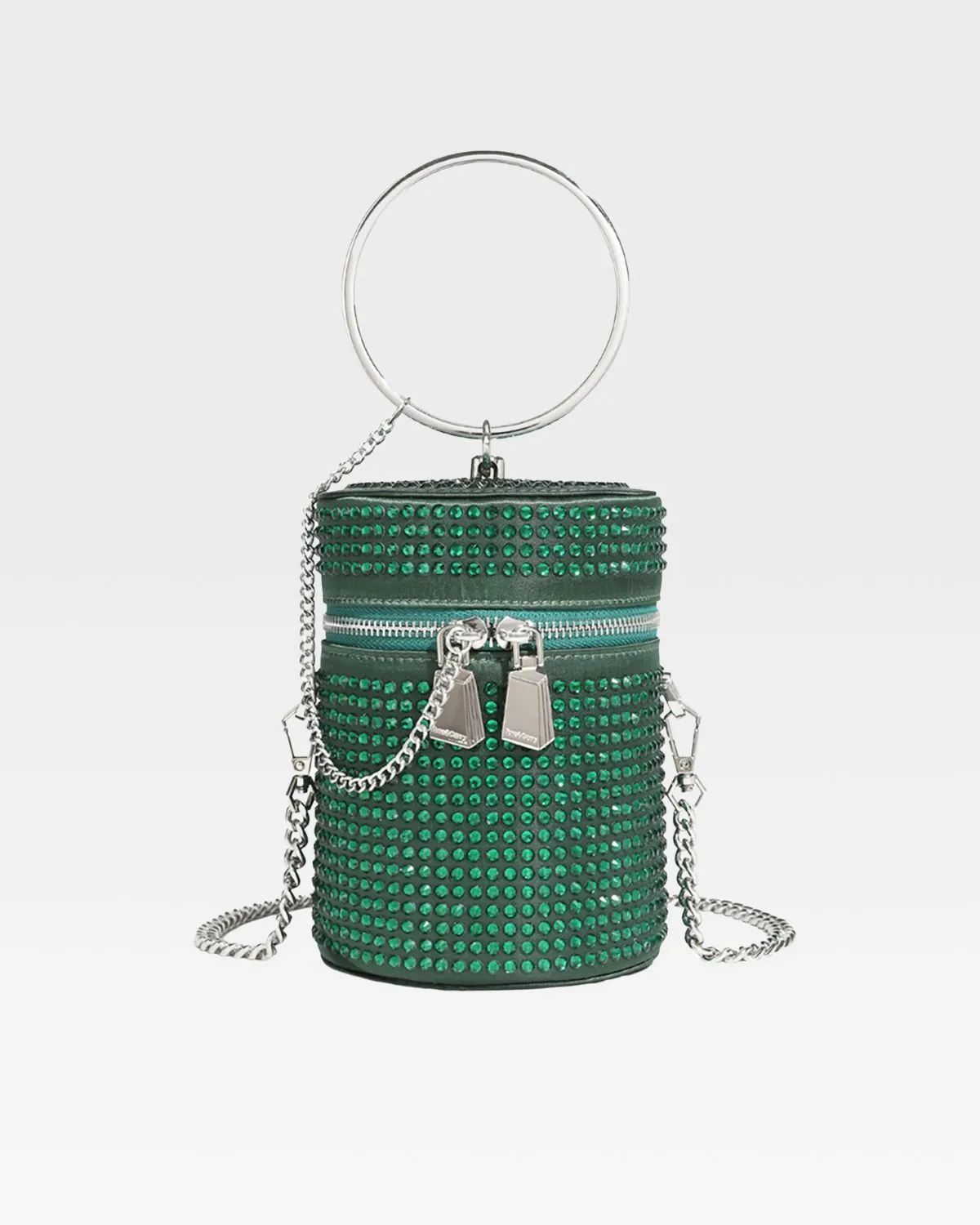 Crystal Mini Barrel Bag in Green