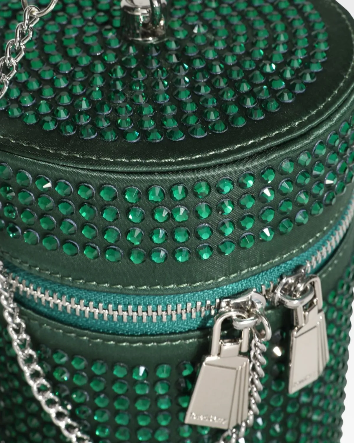Crystal Mini Barrel Bag in Green
