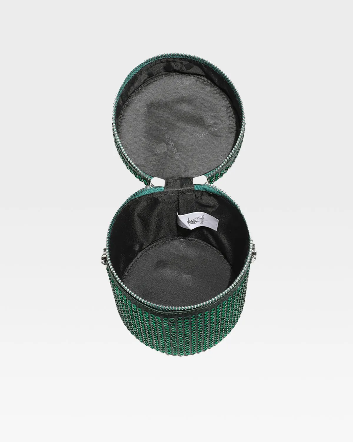 Crystal Mini Barrel Bag in Green