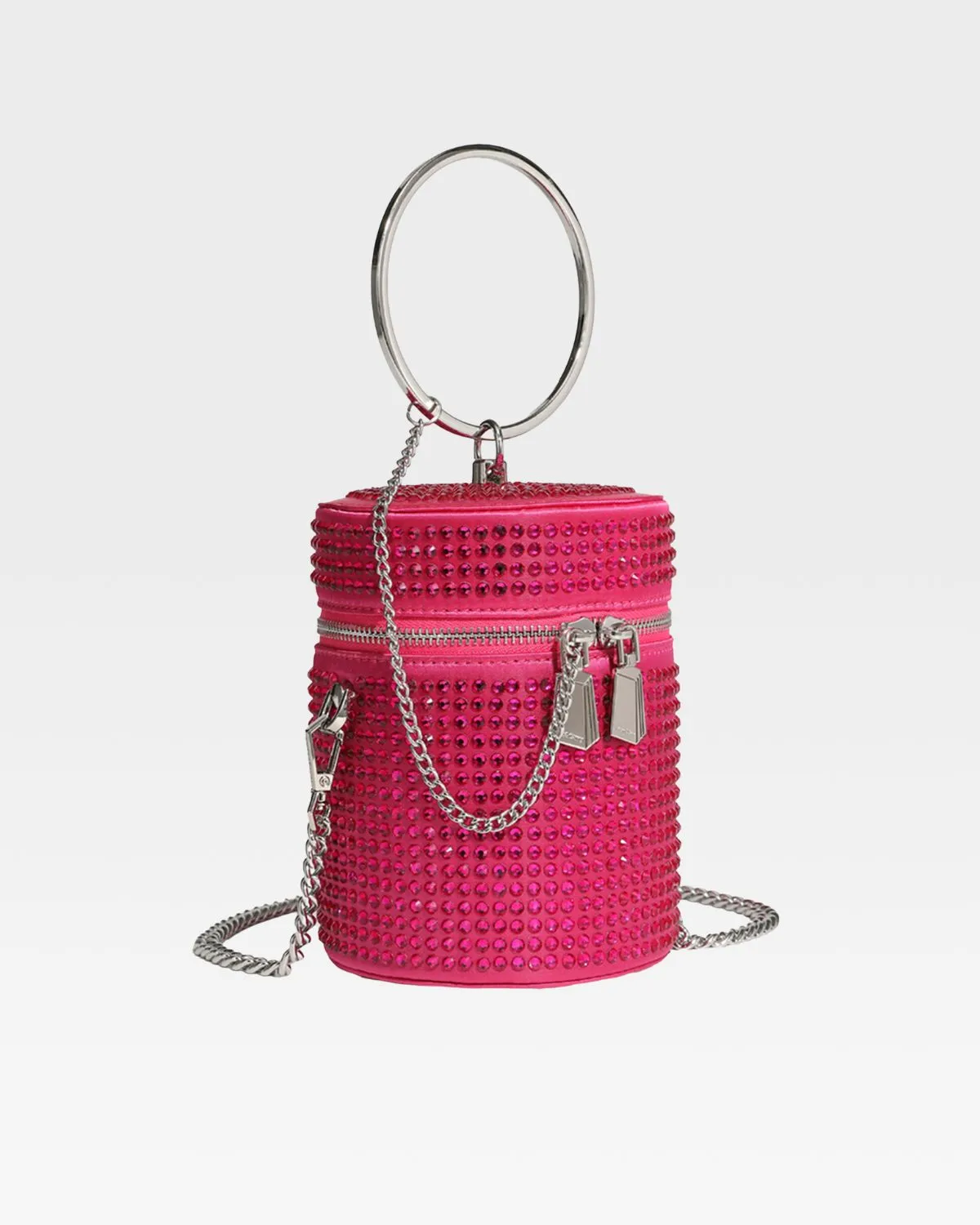 Crystal Mini Barrel Bag in Pink