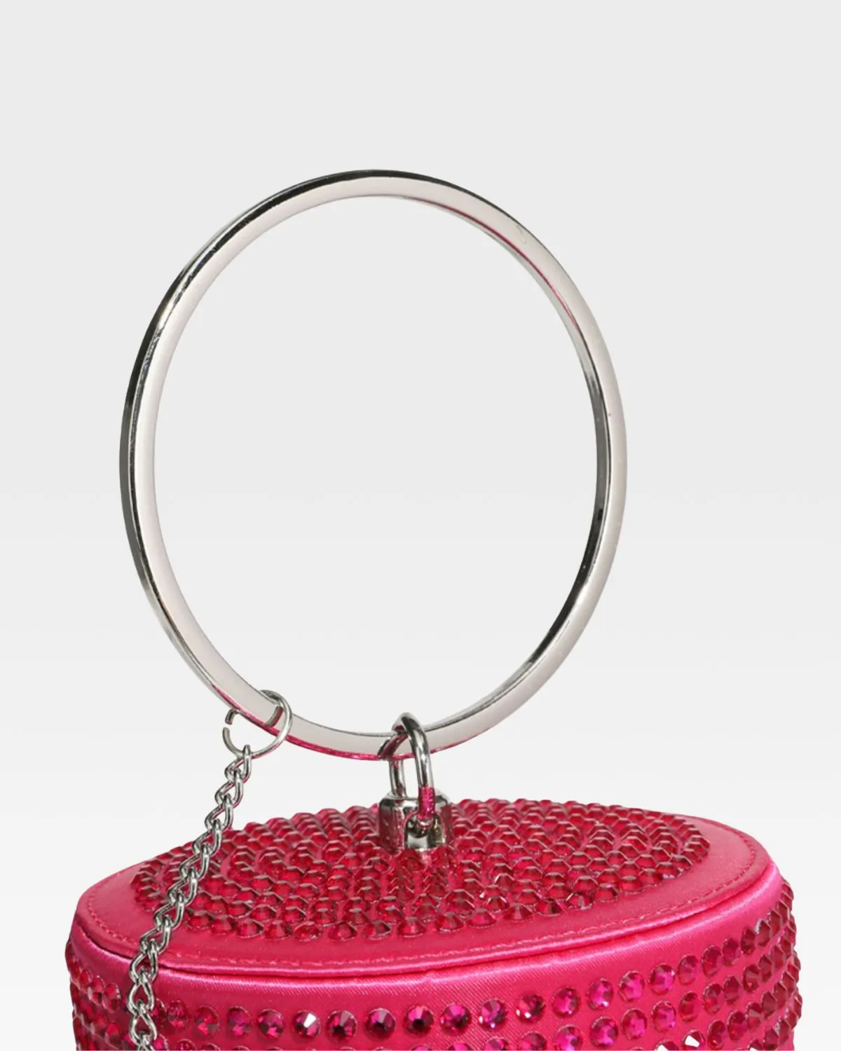 Crystal Mini Barrel Bag in Pink