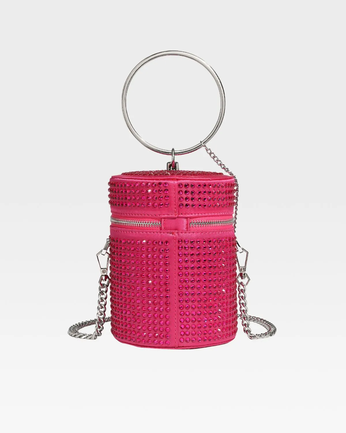 Crystal Mini Barrel Bag in Pink