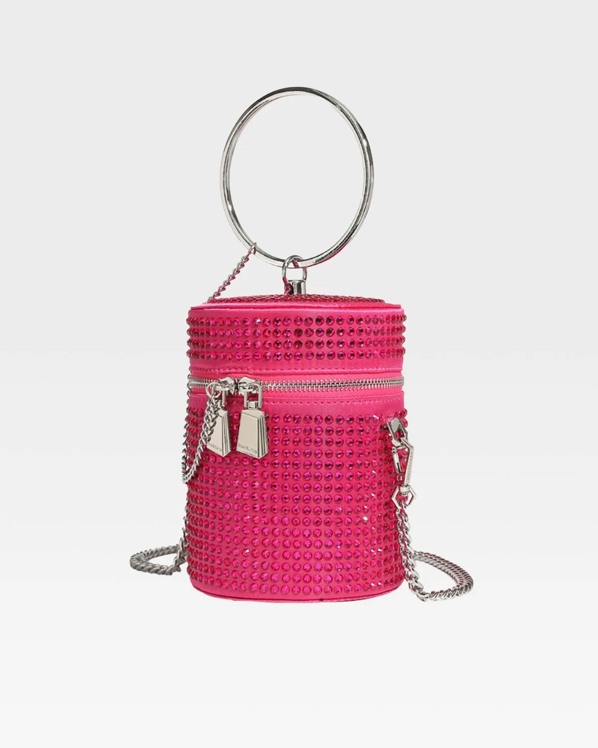 Crystal Mini Barrel Bag in Pink