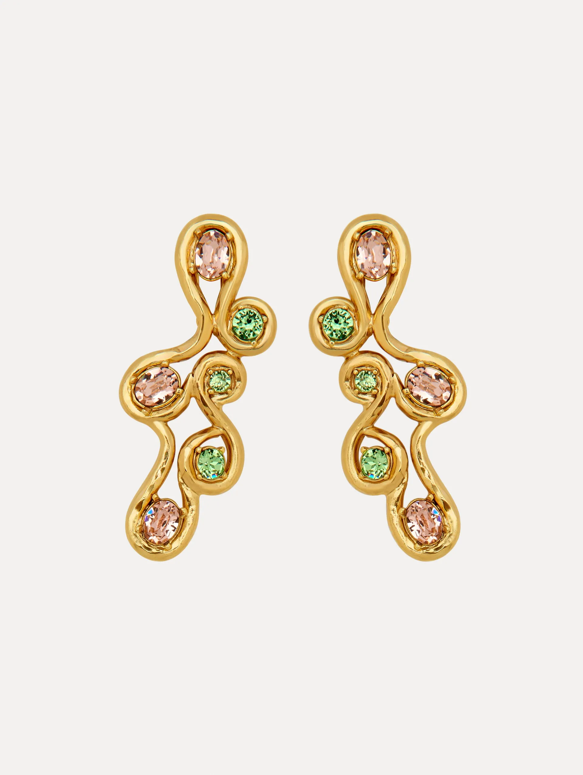 Crystal Wrap Clip-On Earrings