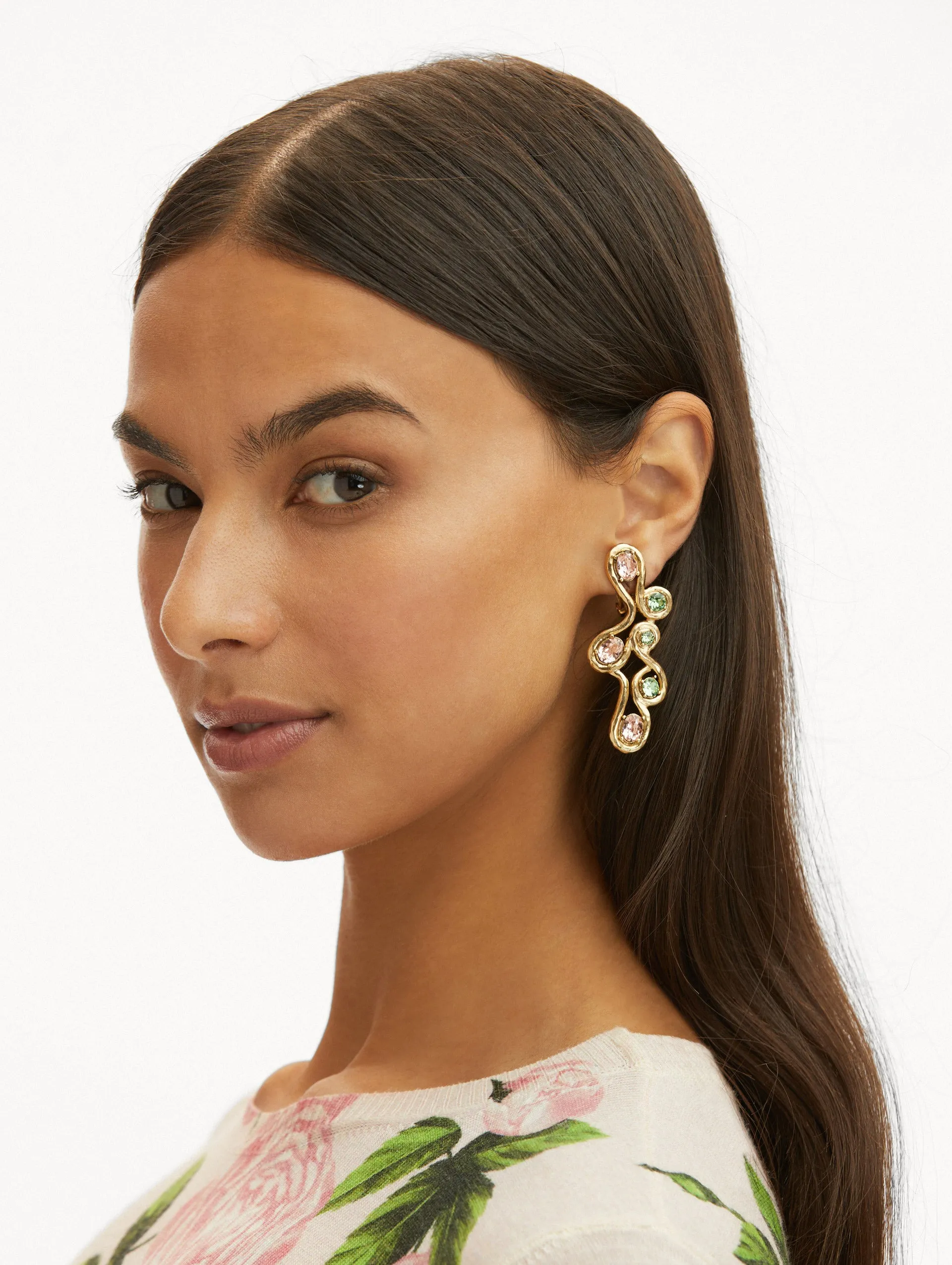 Crystal Wrap Clip-On Earrings
