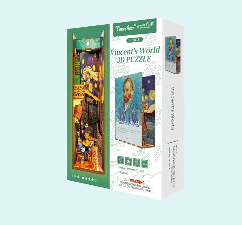 DIY Miniature House Book Nook Kit: Vincent's World