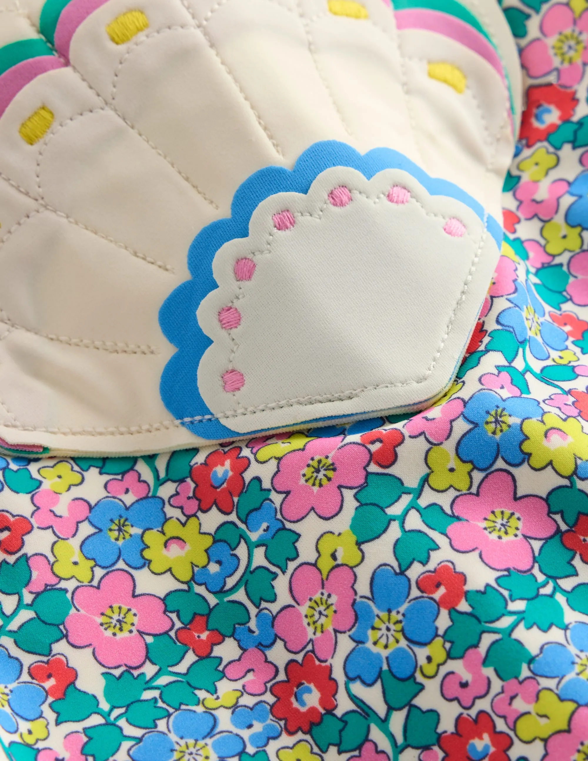 Ellery Fun Logo Swimsuit-Multi Flowerbed Shell