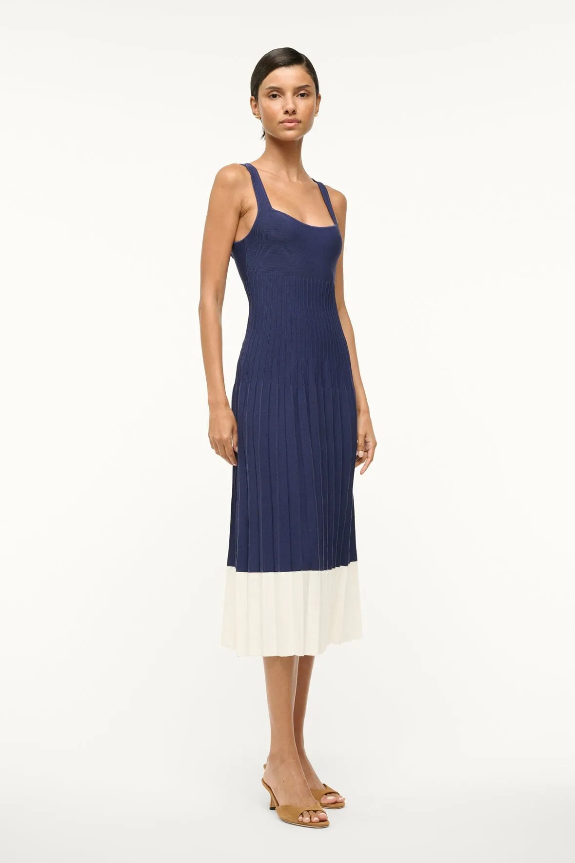 ELLISON DRESS | NAVY WHITE