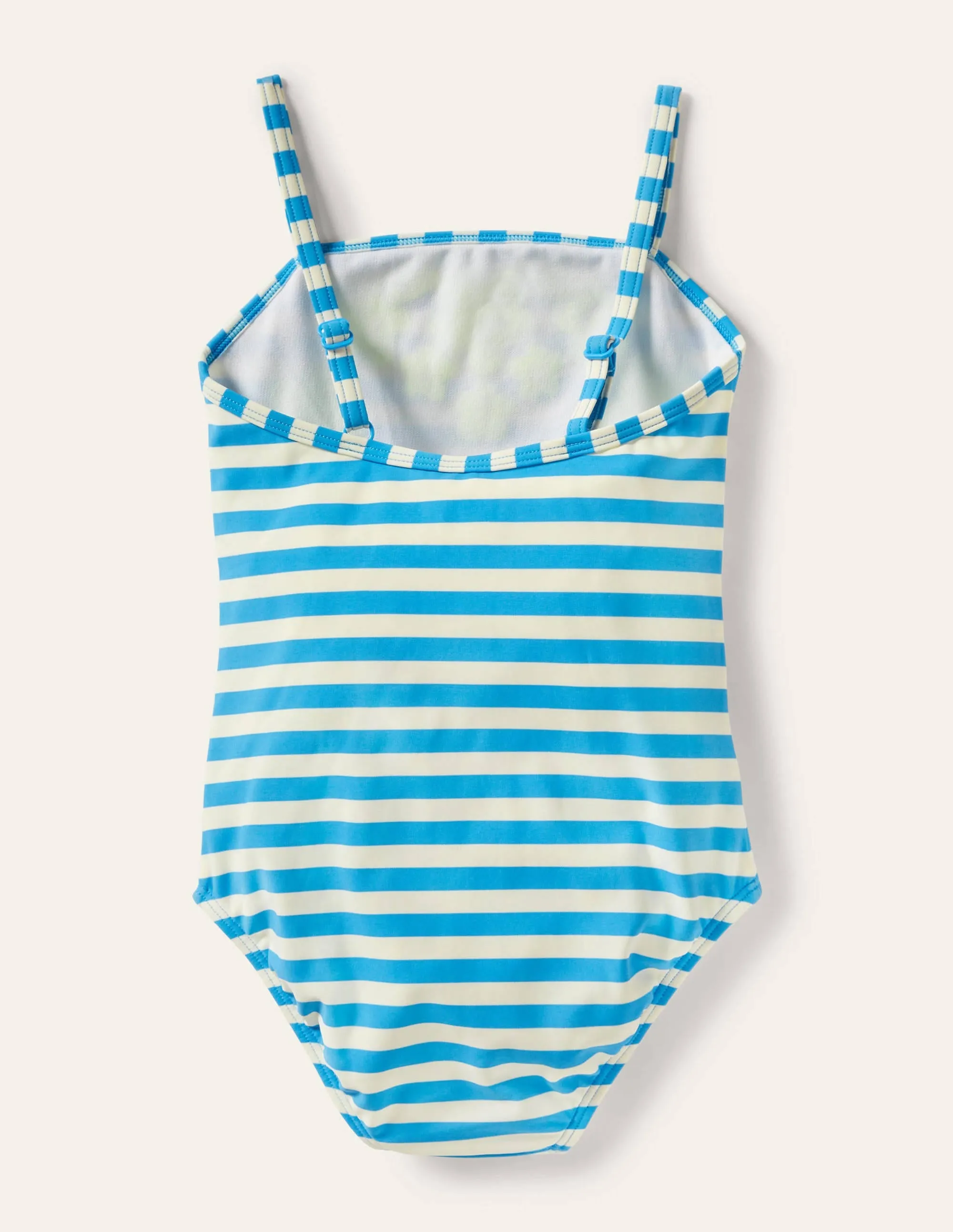 Embroidered Swimsuit-Malibu Blue Stripe