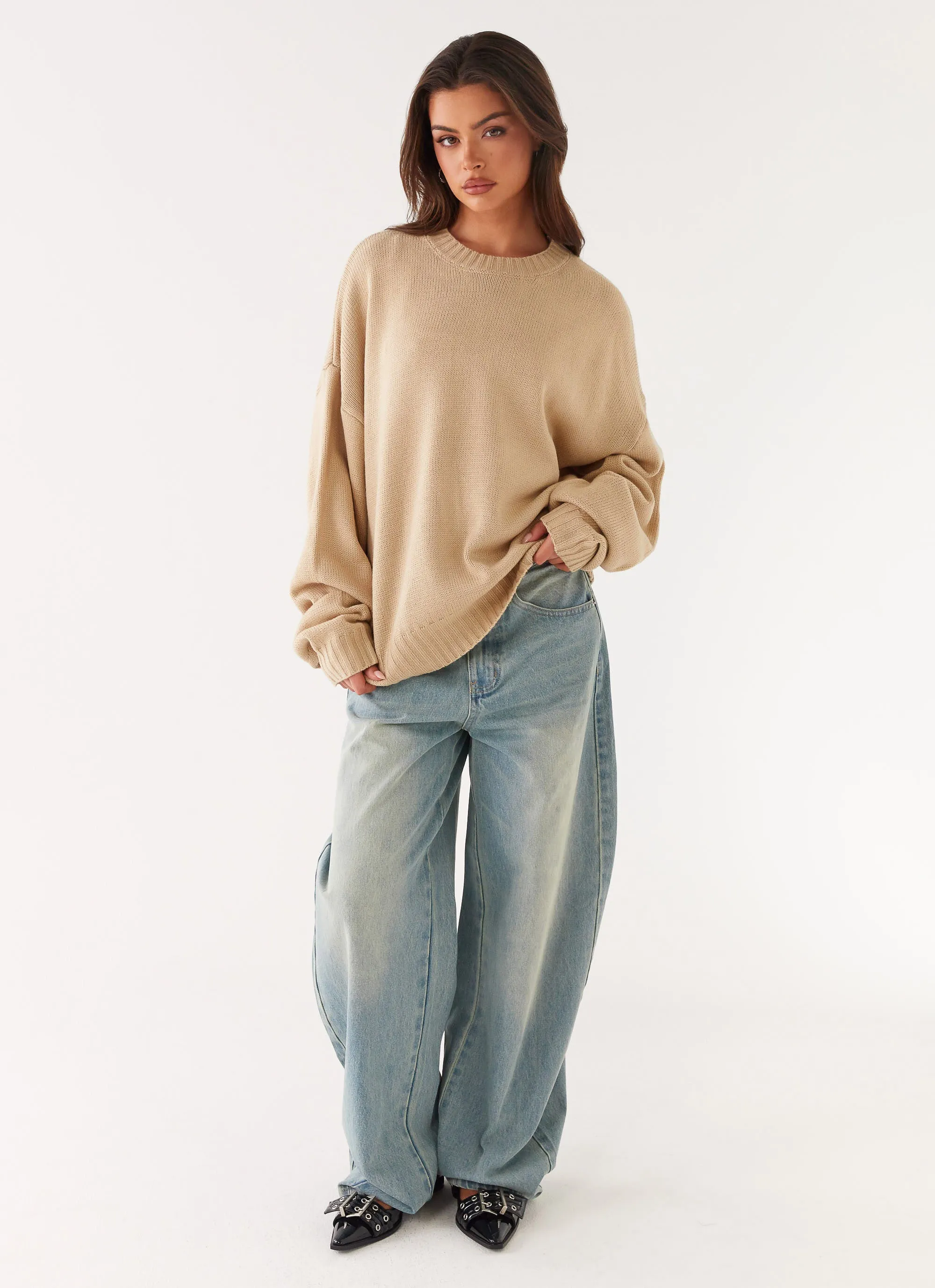Emma Oversized Sweater - Beige