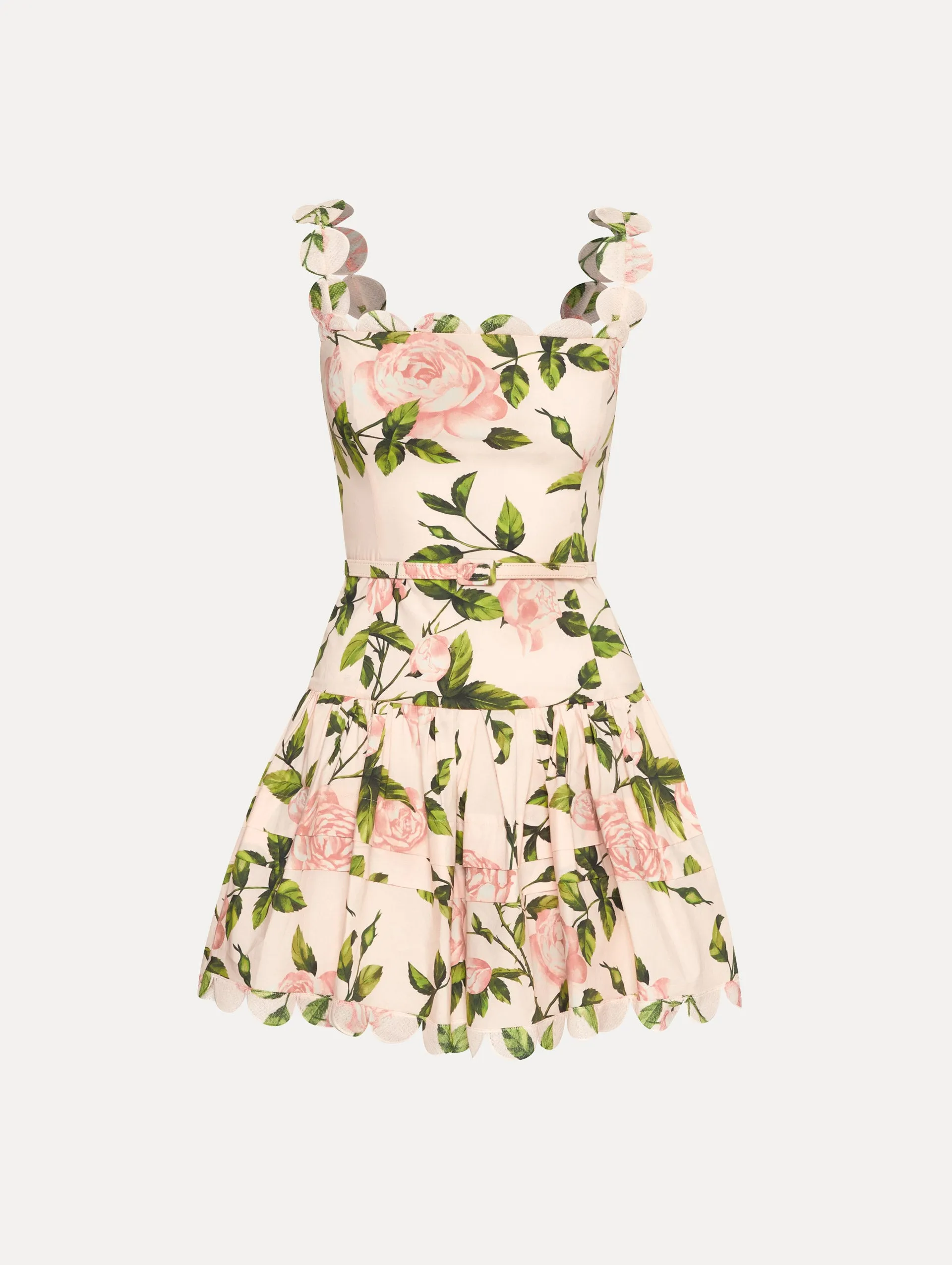 English Rose Cotton Poplin Tiered Dress