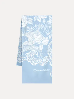 English Rose Silk Bandana Scarf