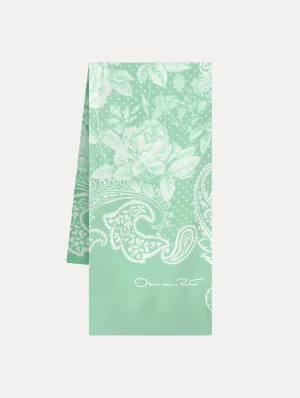 English Rose Silk Bandana Scarf