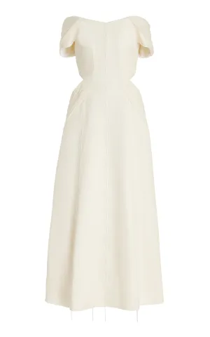 Erinna Dress in Ivory Linen