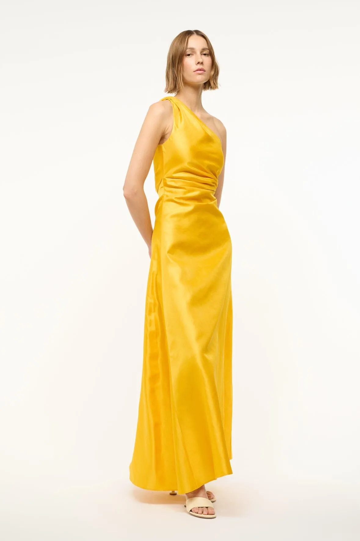 ESTE SILK DRESS | SUNSET GOLD