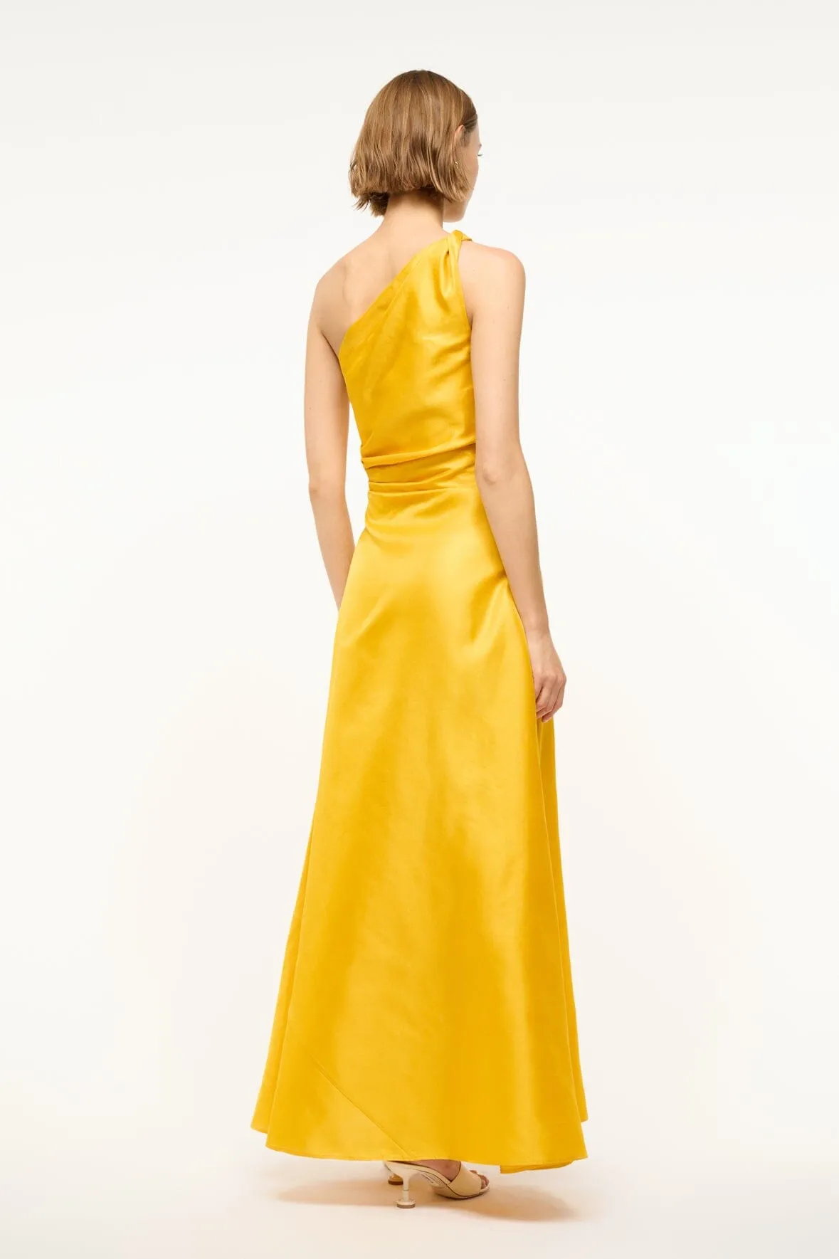 ESTE SILK DRESS | SUNSET GOLD
