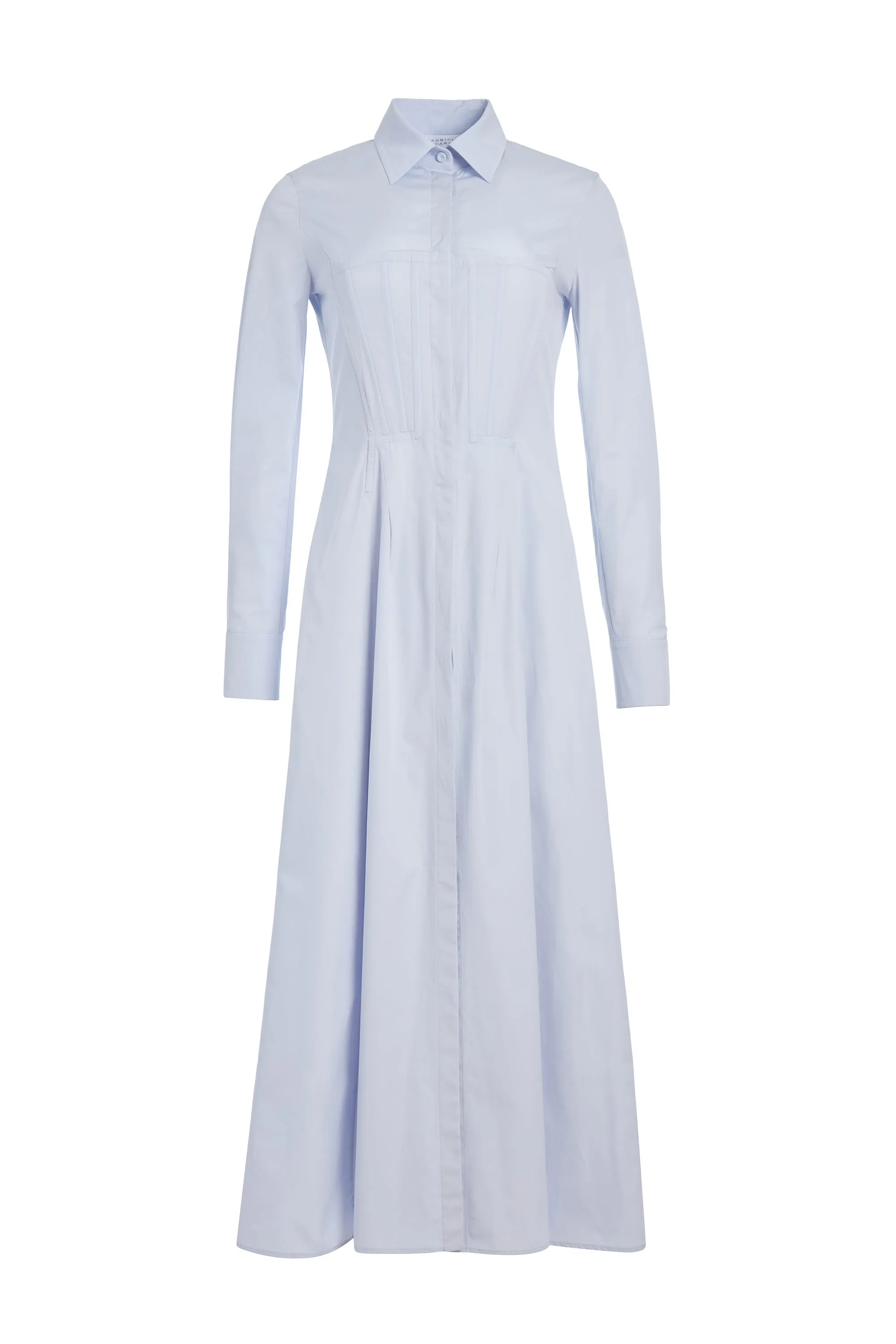 Eugene Maxi Shirtdress in Light Blue Sea Island Cotton