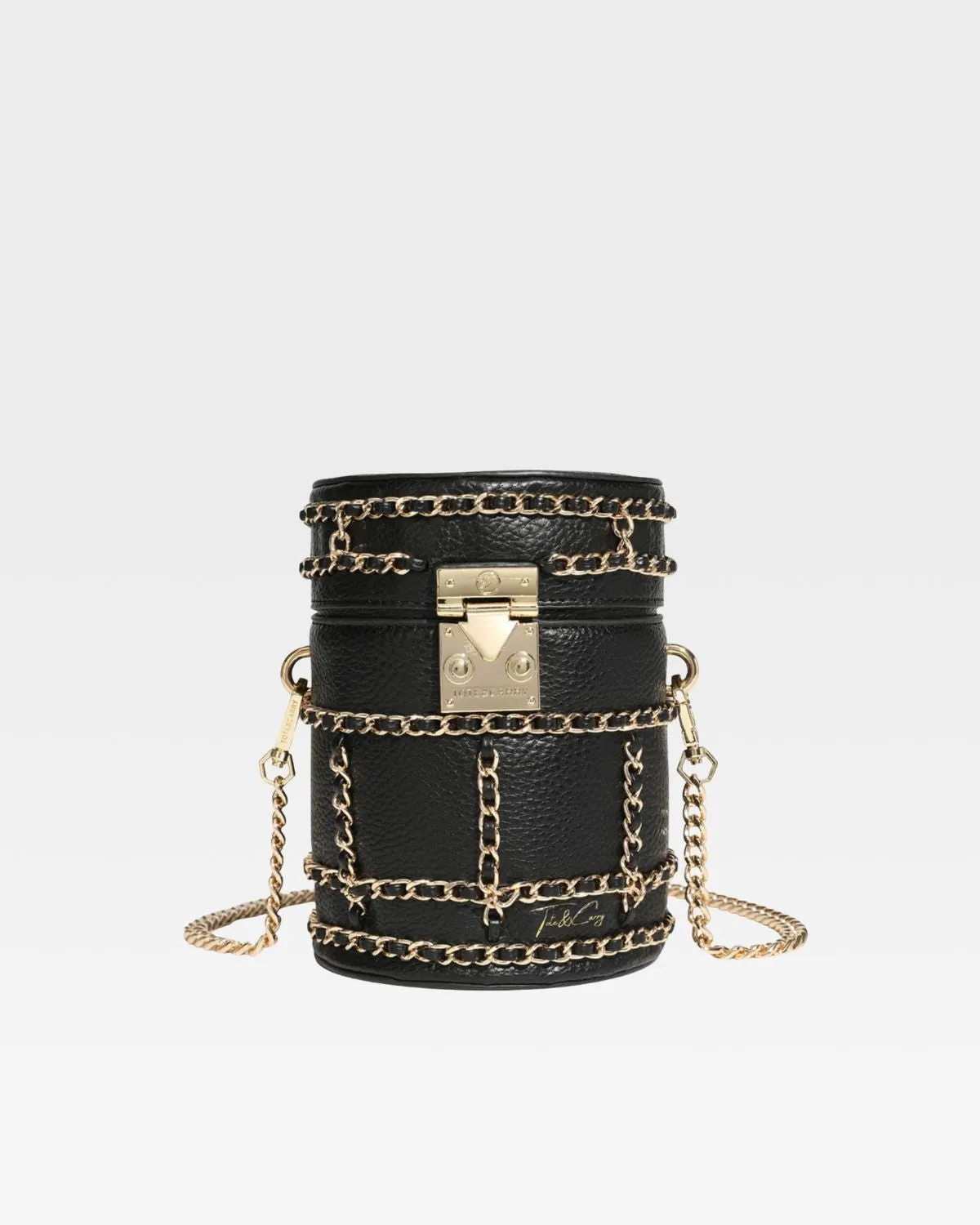 Evening Mini Barrel Bag in Black