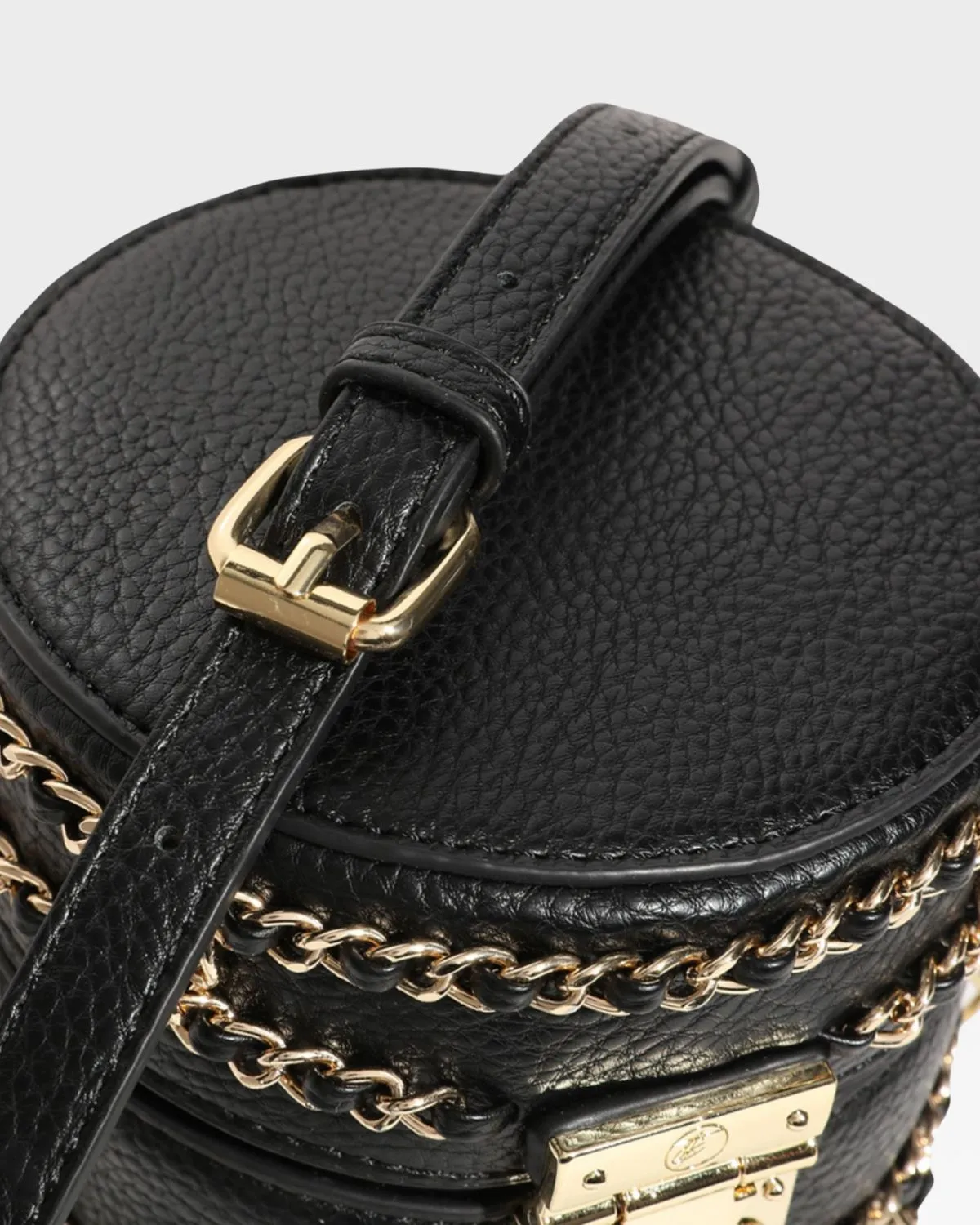 Evening Mini Barrel Bag in Black