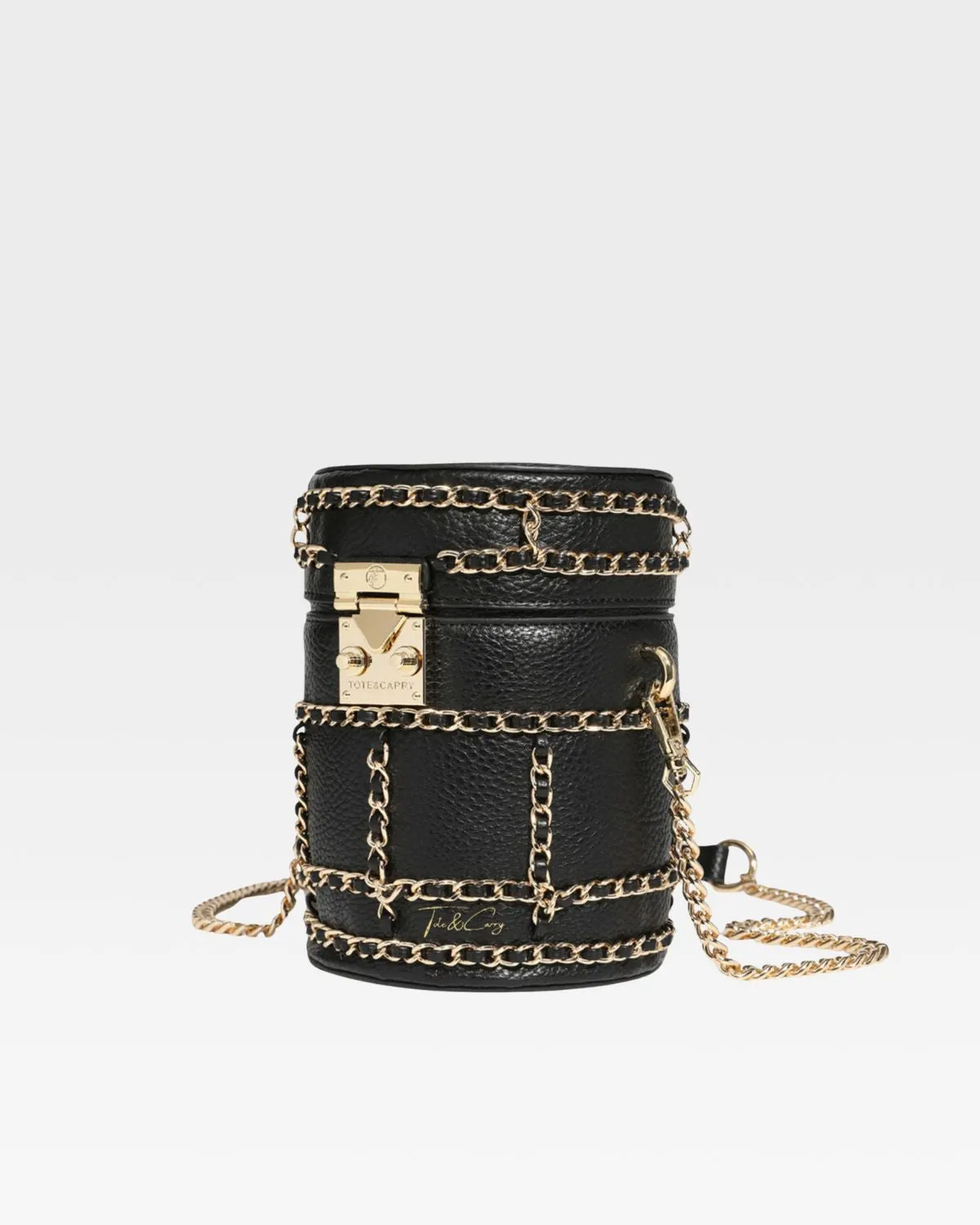 Evening Mini Barrel Bag in Black