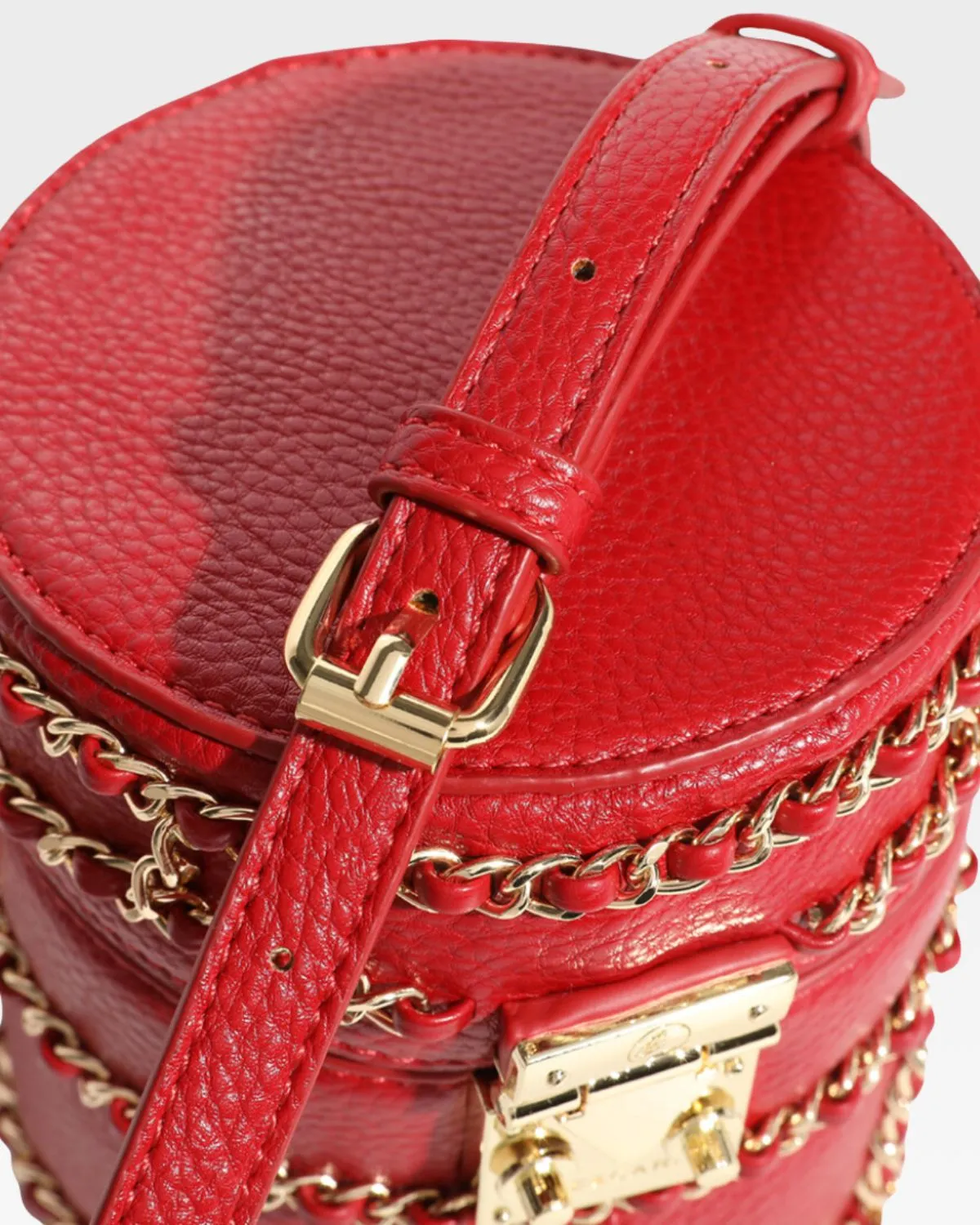 Evening Mini Barrel Bag in Red