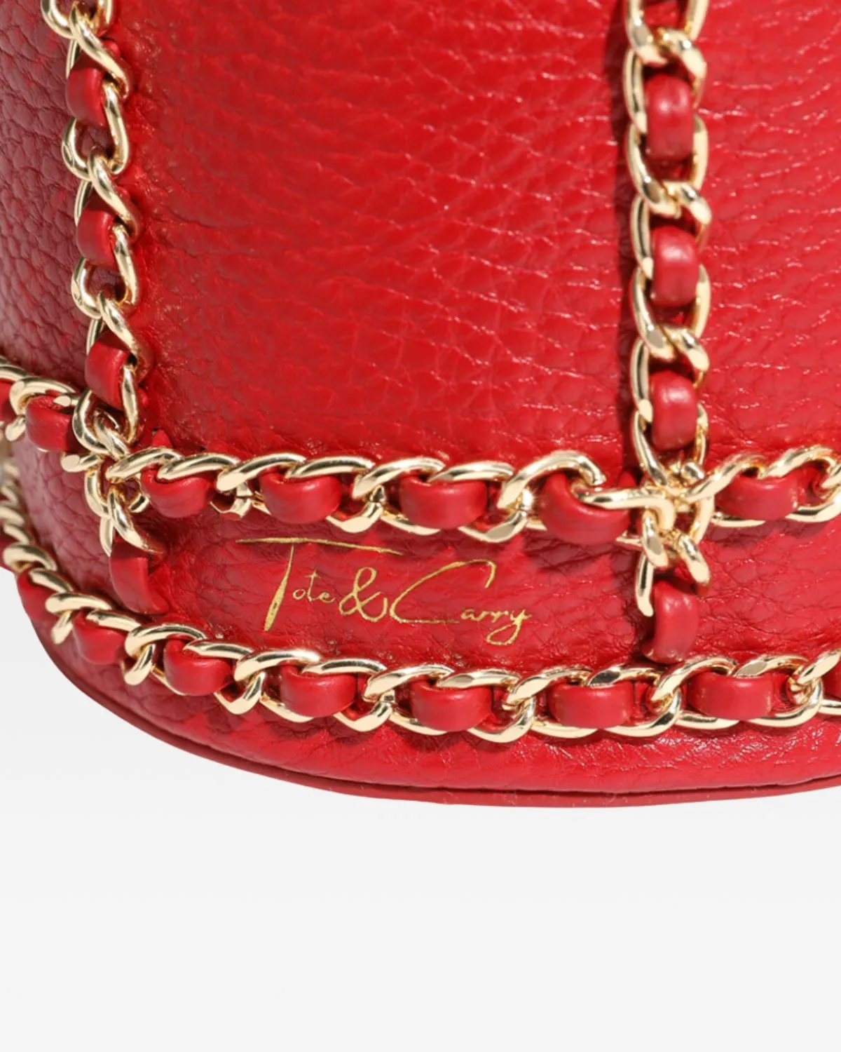 Evening Mini Barrel Bag in Red