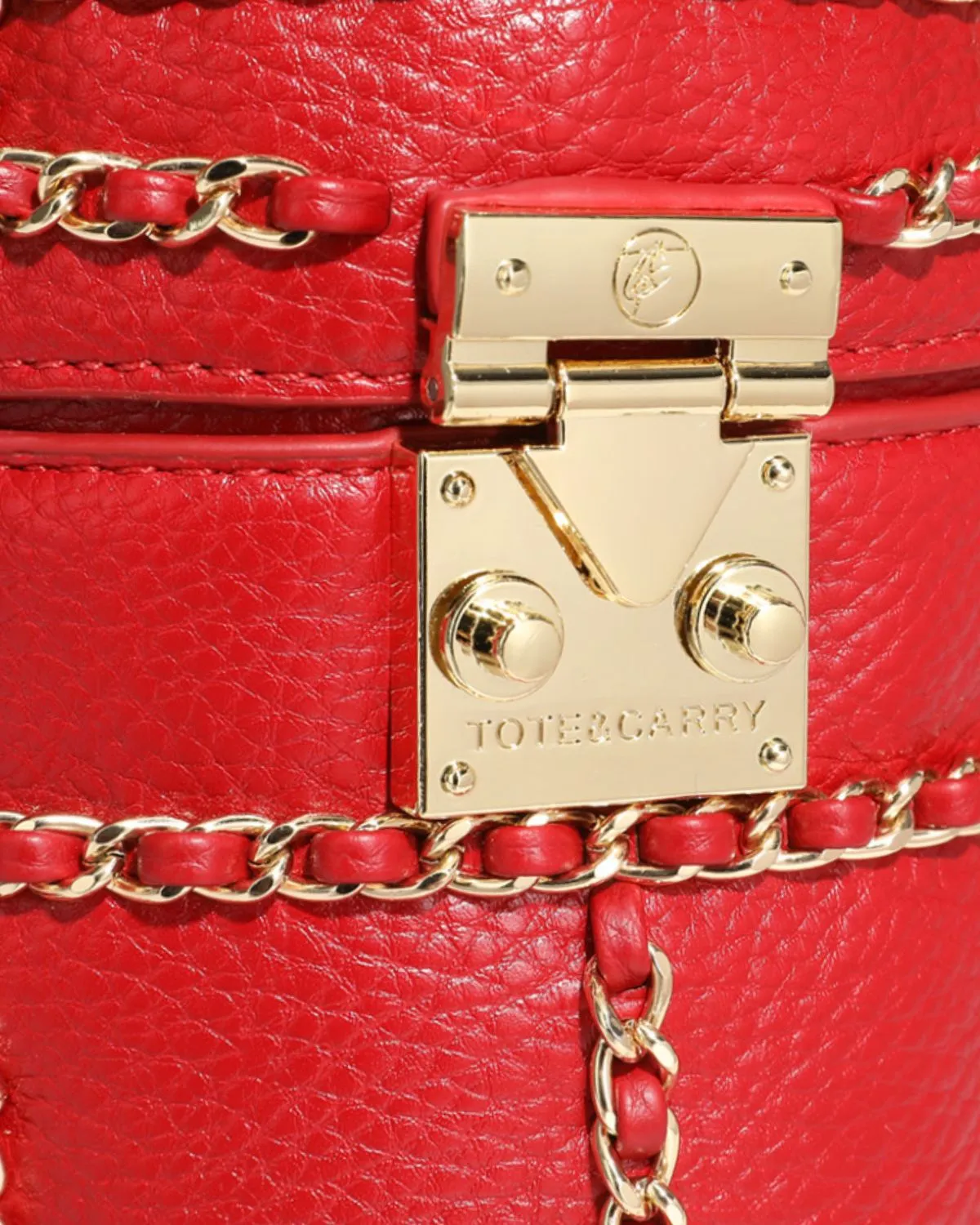 Evening Mini Barrel Bag in Red