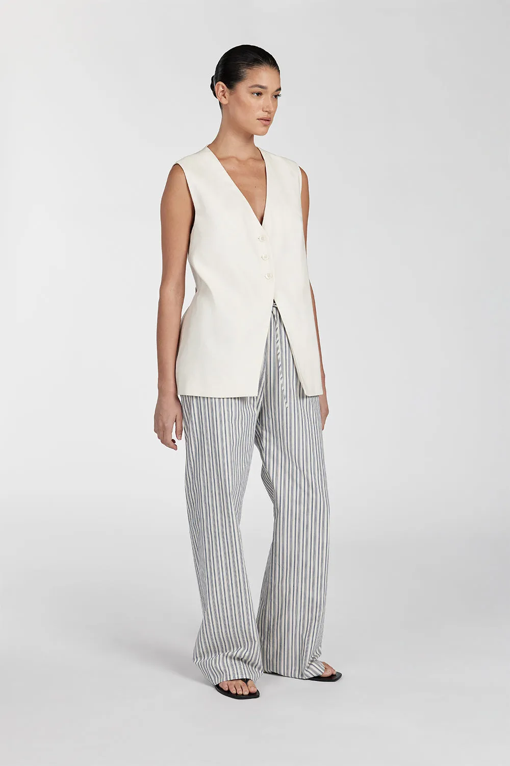 EZRA BLUE STRIPE DRAWSTRING PANT